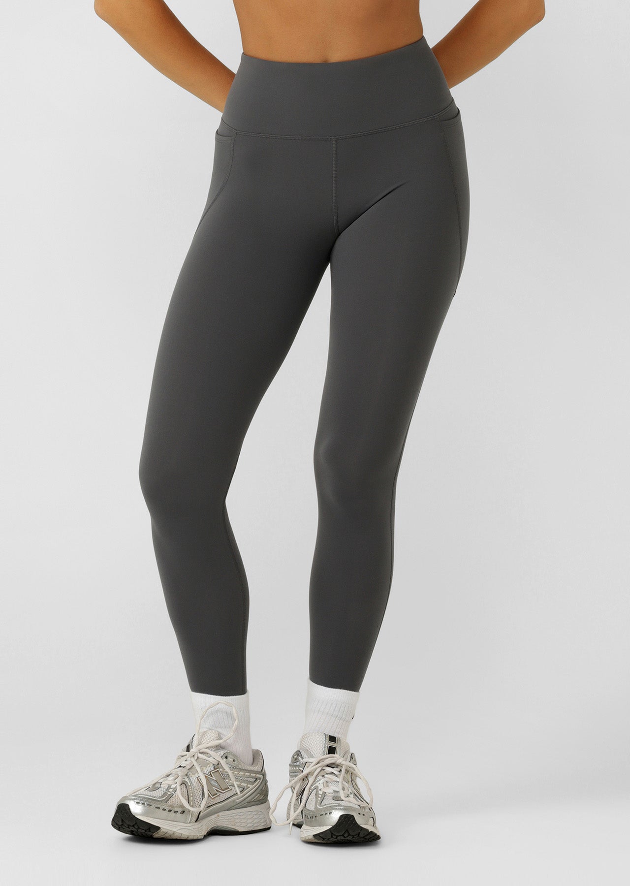 Lorna Jane Amy No Chafe Phone Pocket Full Length Leggings - Titanium