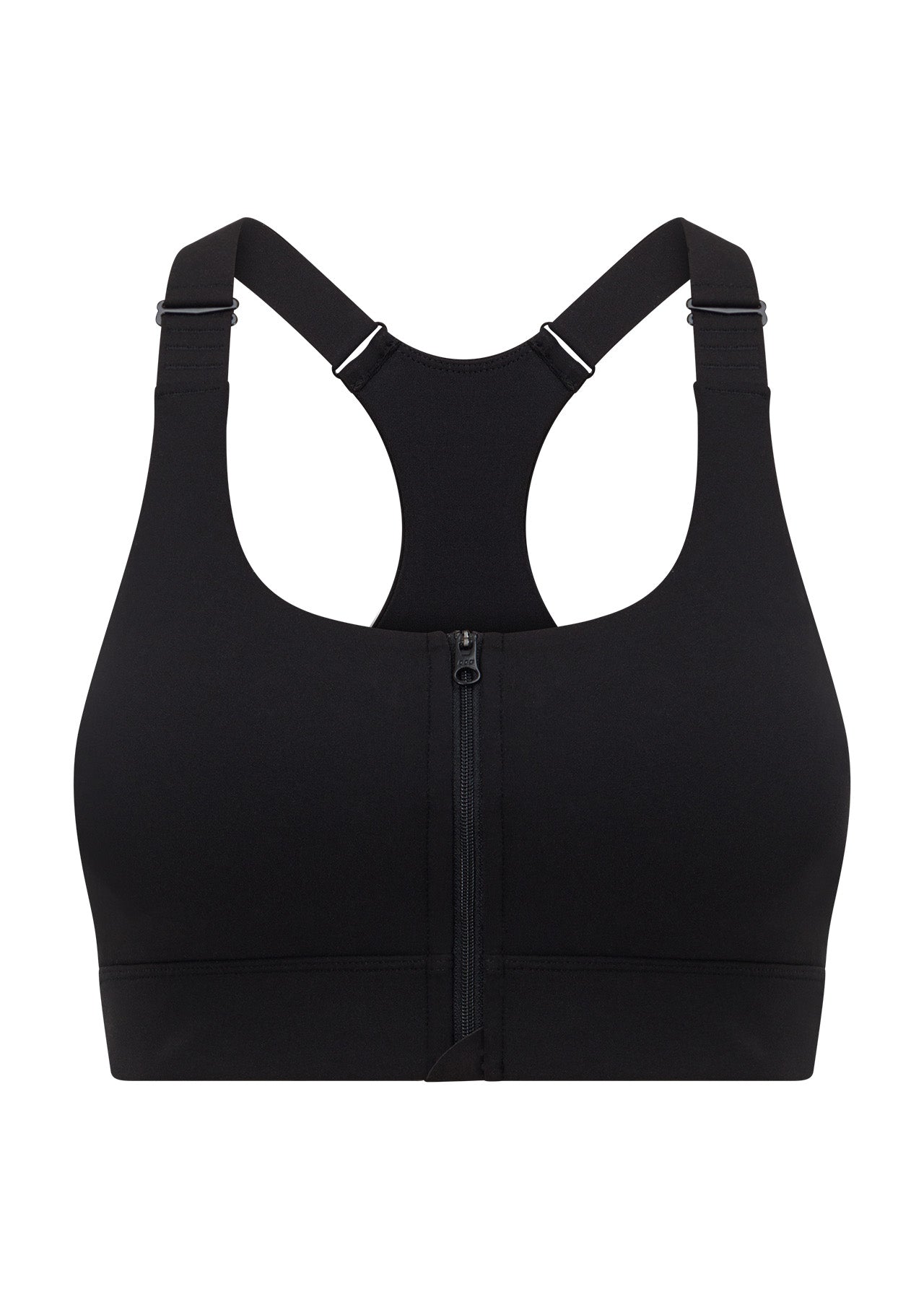 Lorna Jane Easy Zip On Max Support Sports Bra - Recycled Black