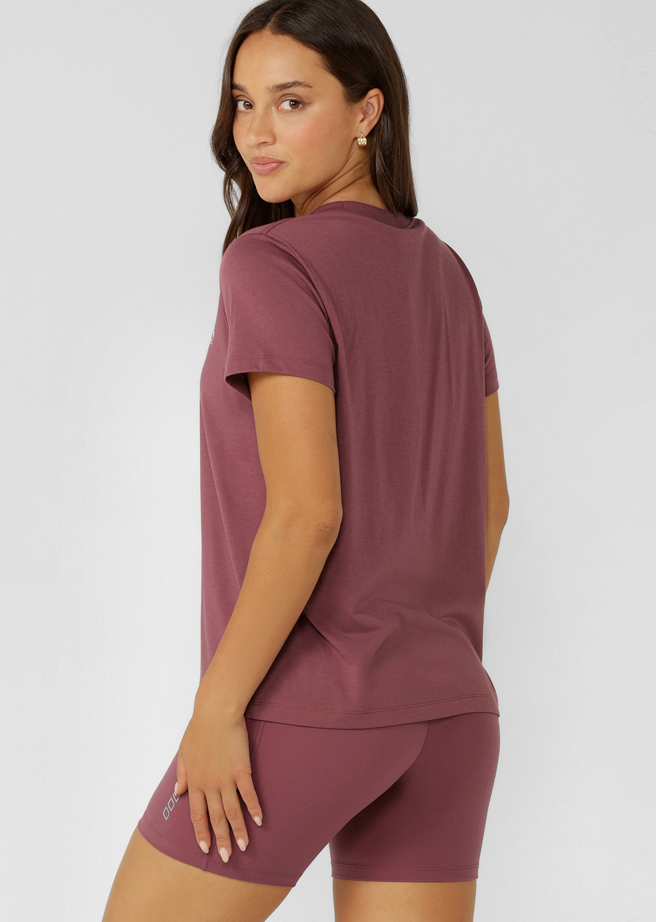 Lorna Jane Lotus T-Shirt - Dark Rose Blush