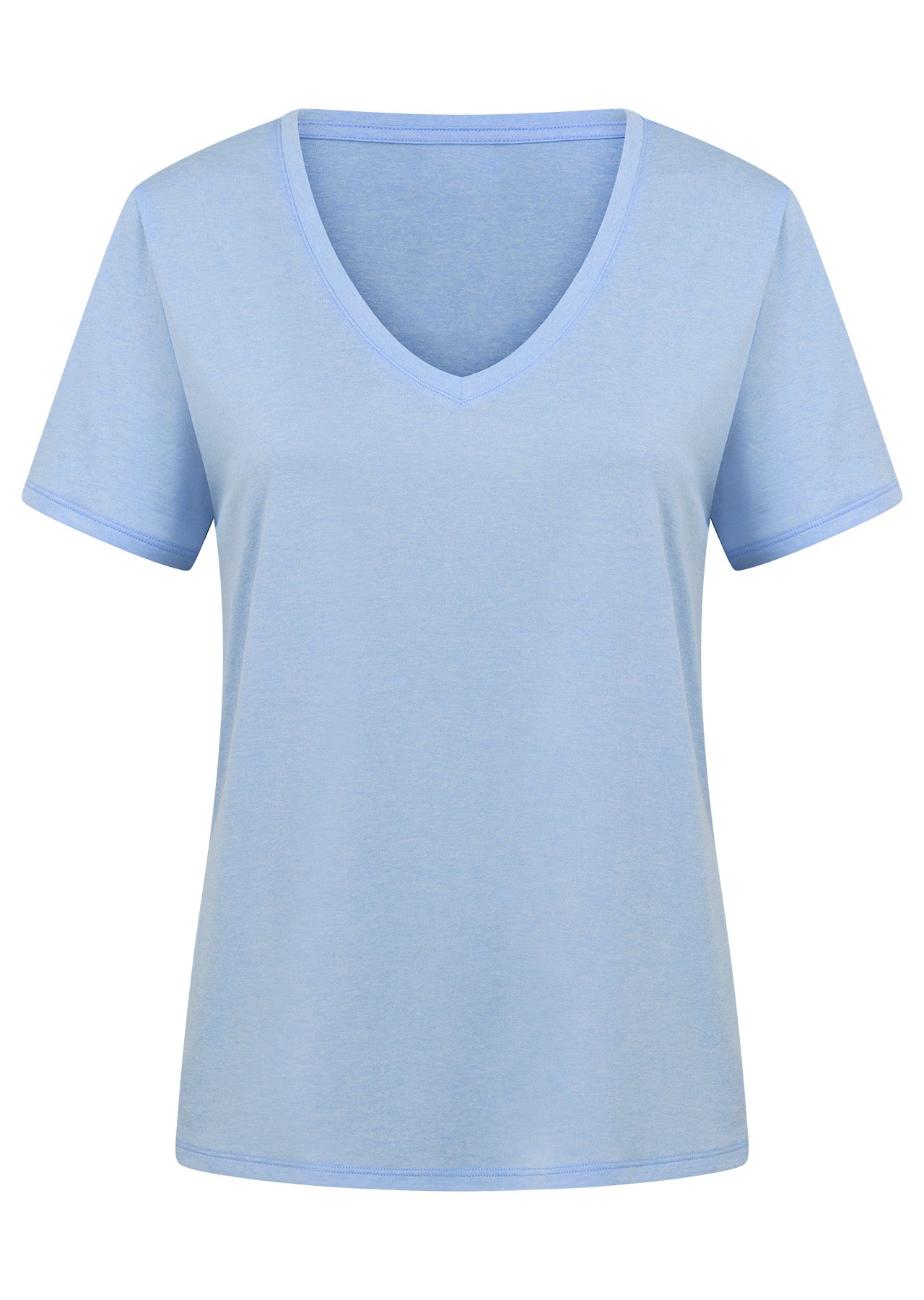 Lorna Jane Amy Dynamic Active V-Neck T-Shirt - Light Moontide Marl