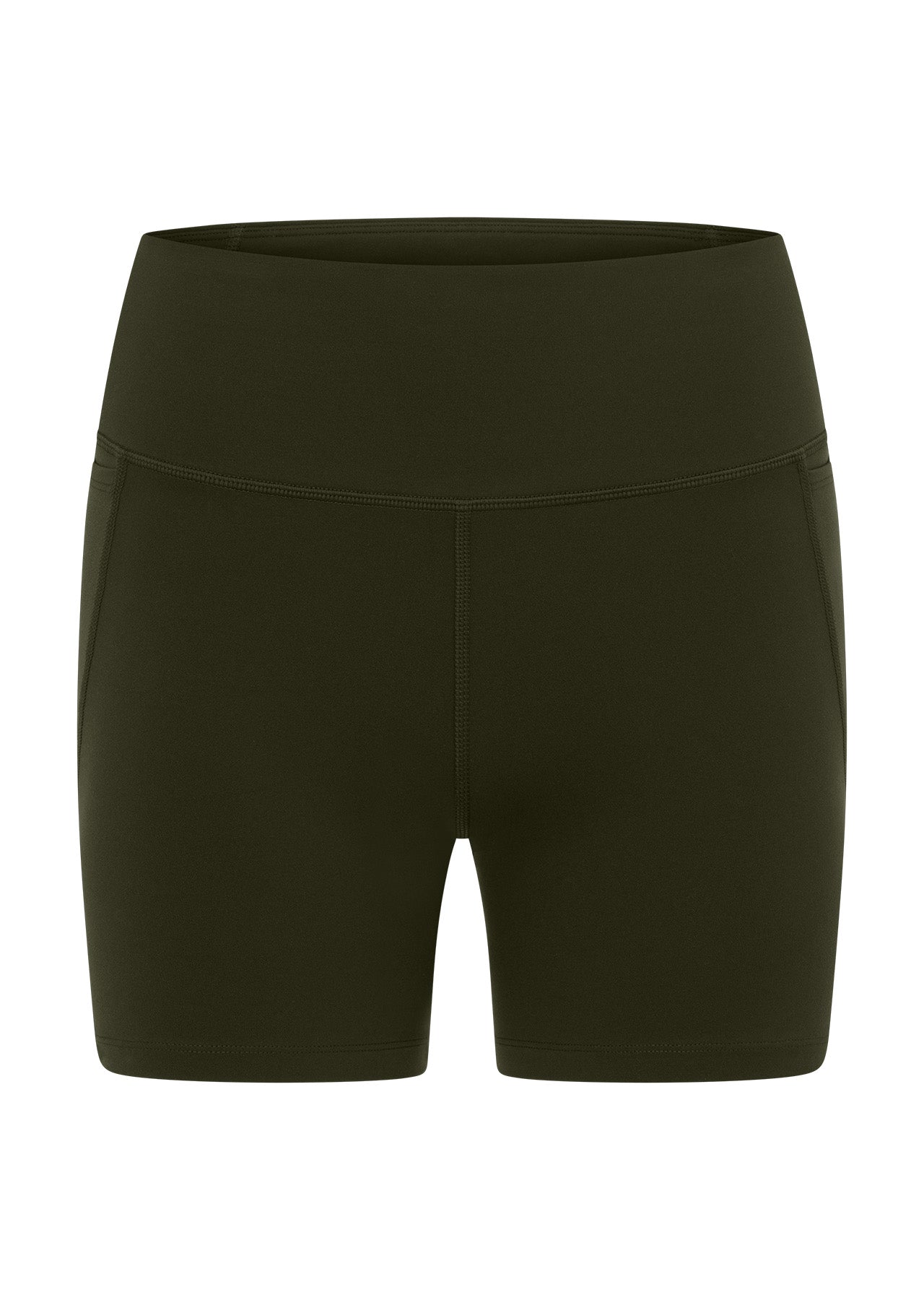 Lorna Jane Amy No Chafe Phone Pocket 14cm Bike Shorts - Luxury Green