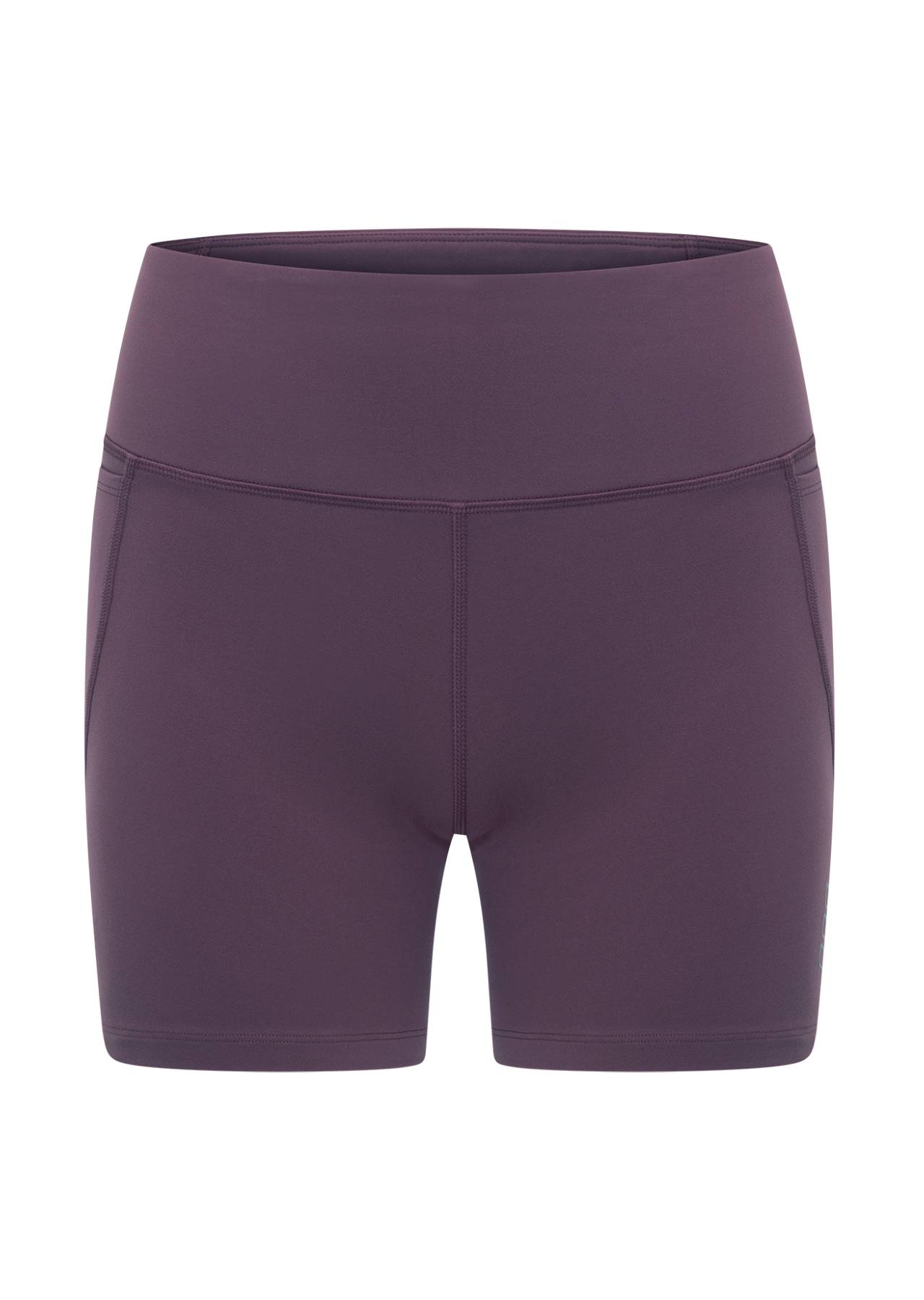 Lorna Jane Amy No Chafe Phone Pocket 14cm Bike Shorts - Midnight Plum