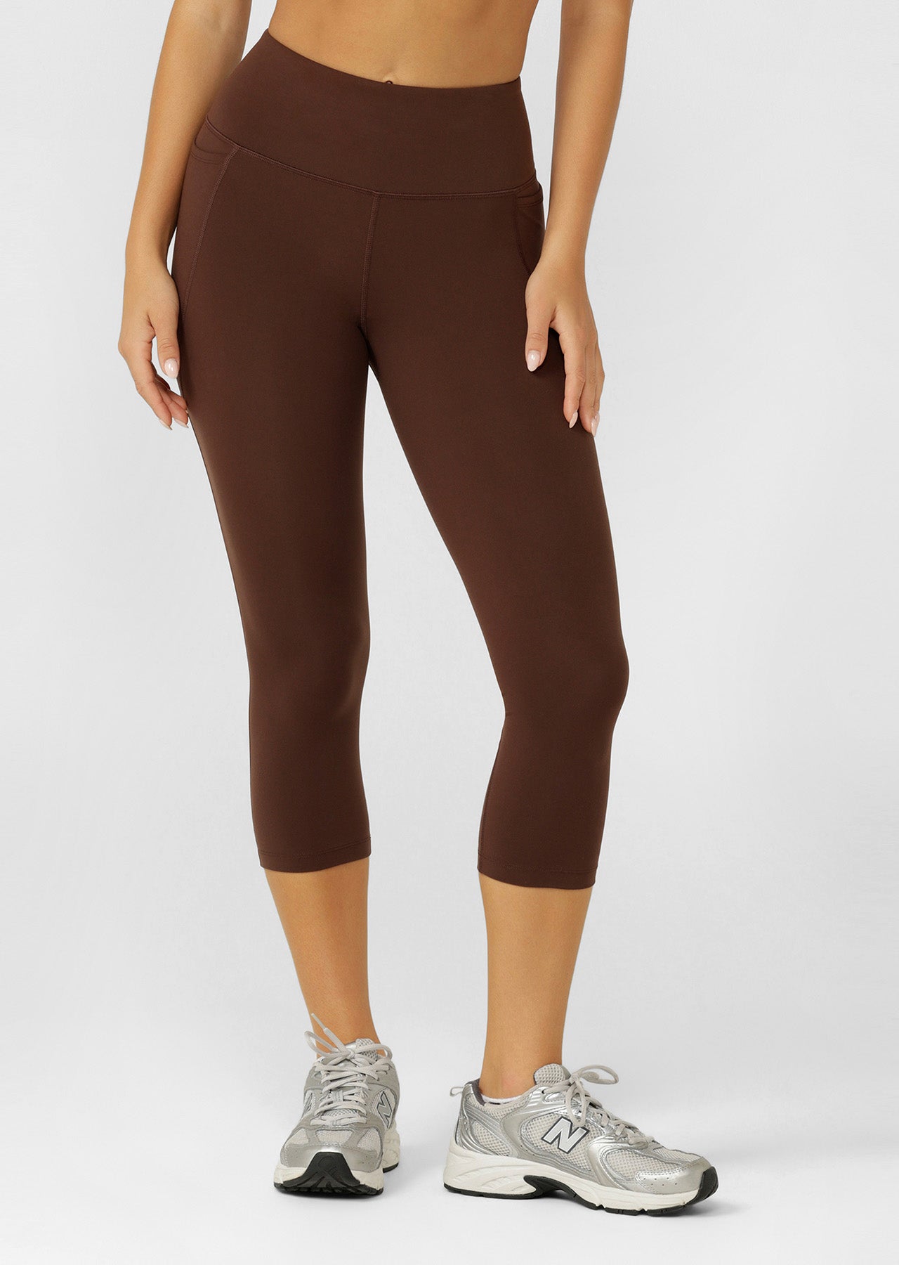 Lorna Jane Amy No Chafe Phone Pocket 7/8 Leggings - Espresso
