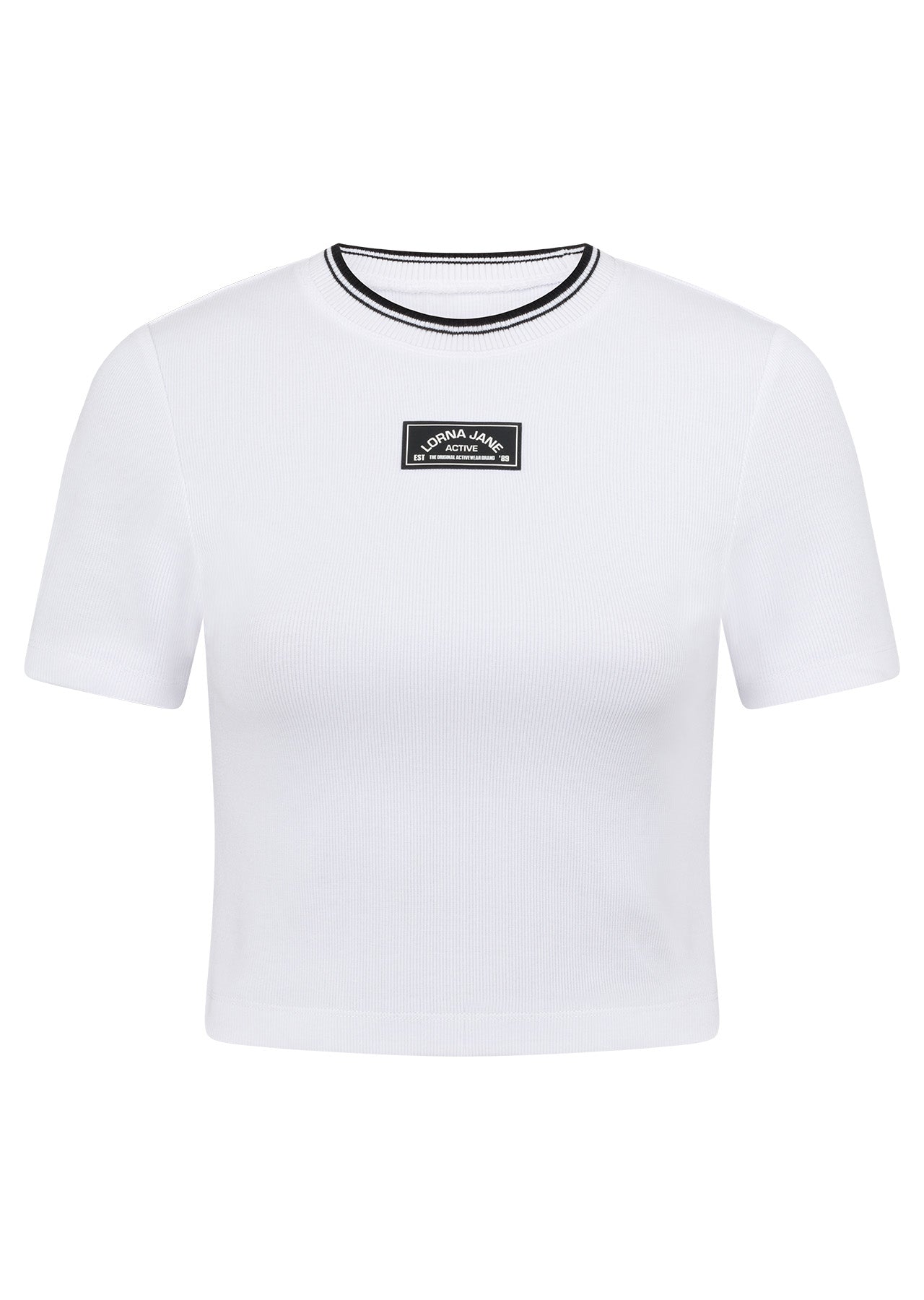 Lorna Jane Tie Breaker Cropped Tee - White