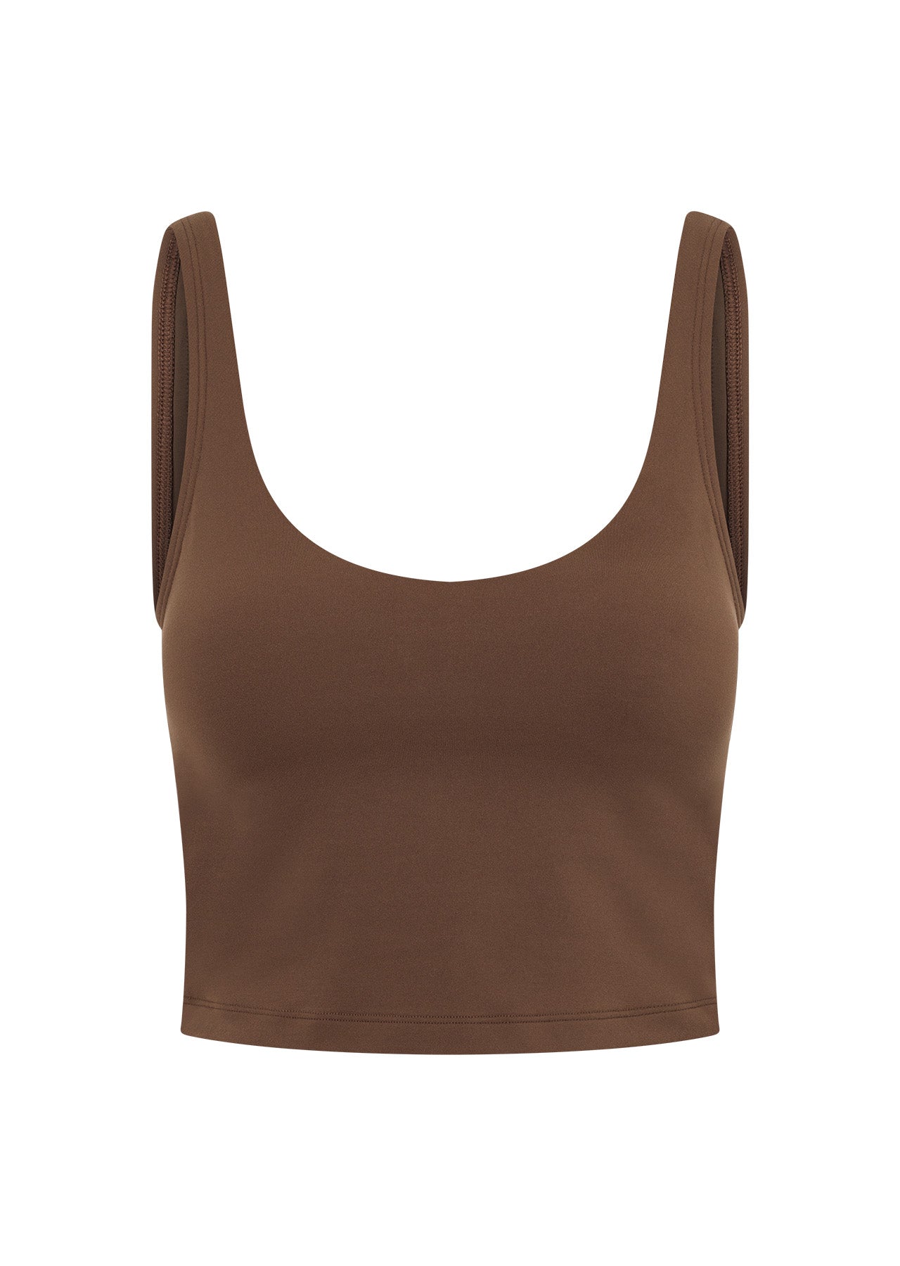 Lorna Jane Streamline Active Cropped Tank - Chocolate