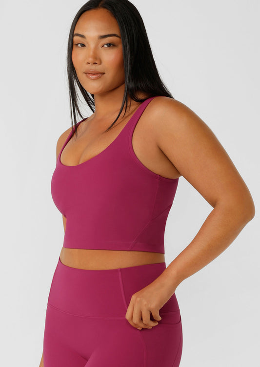 Lorna Jane Streamline Active Cropped Tank - Persian Rose