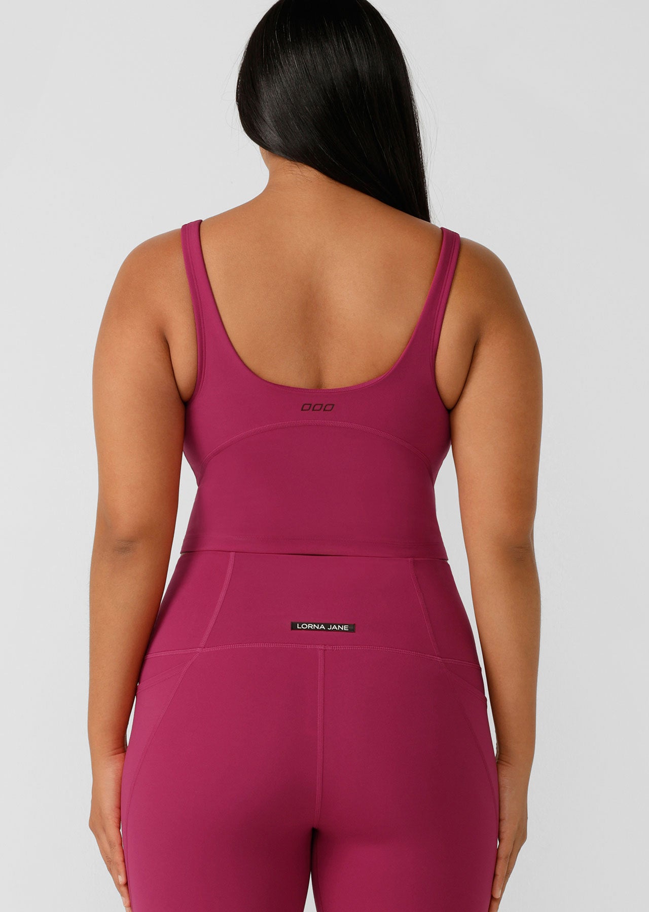 Lorna Jane Streamline Active Cropped Tank - Persian Rose