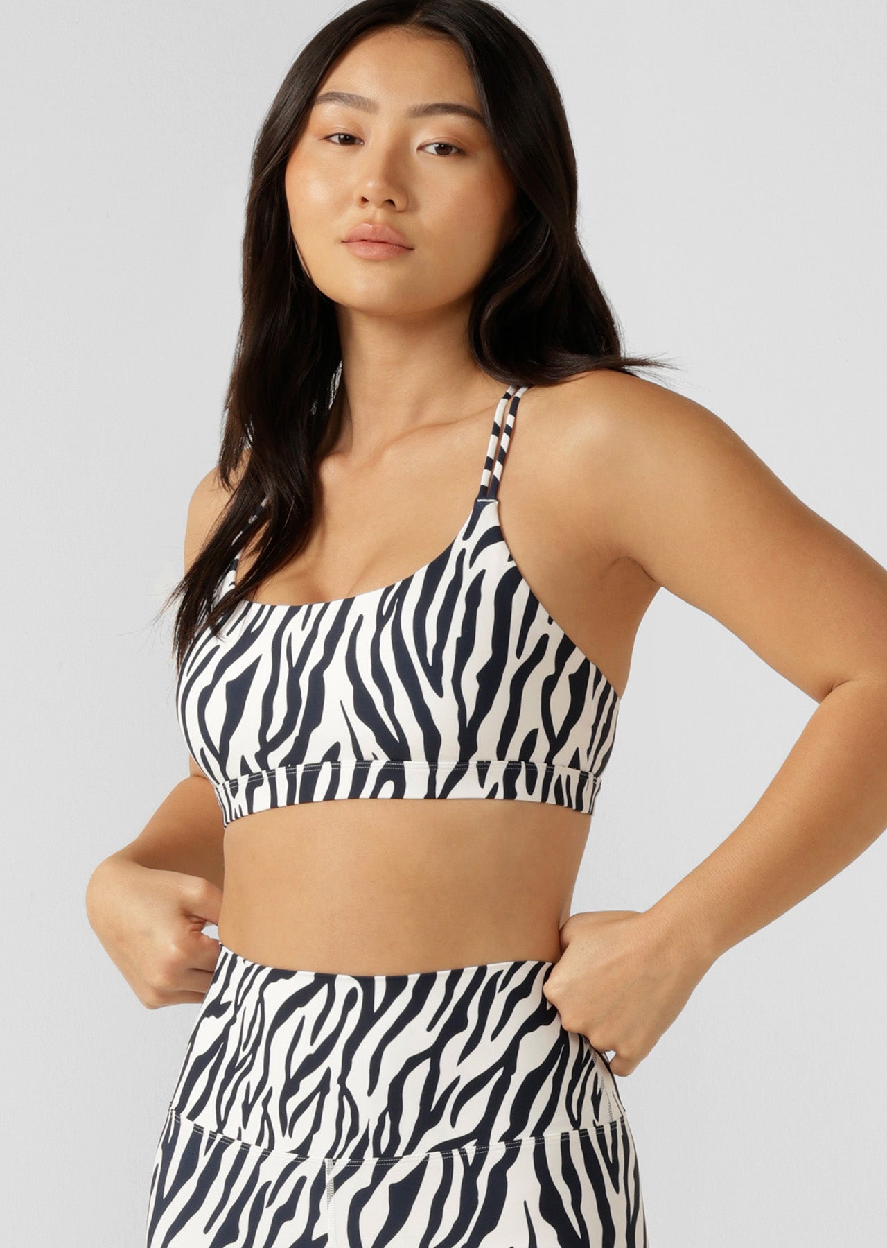 Lorna Jane Safari Sports Bra - Midnight Blue Safari Print