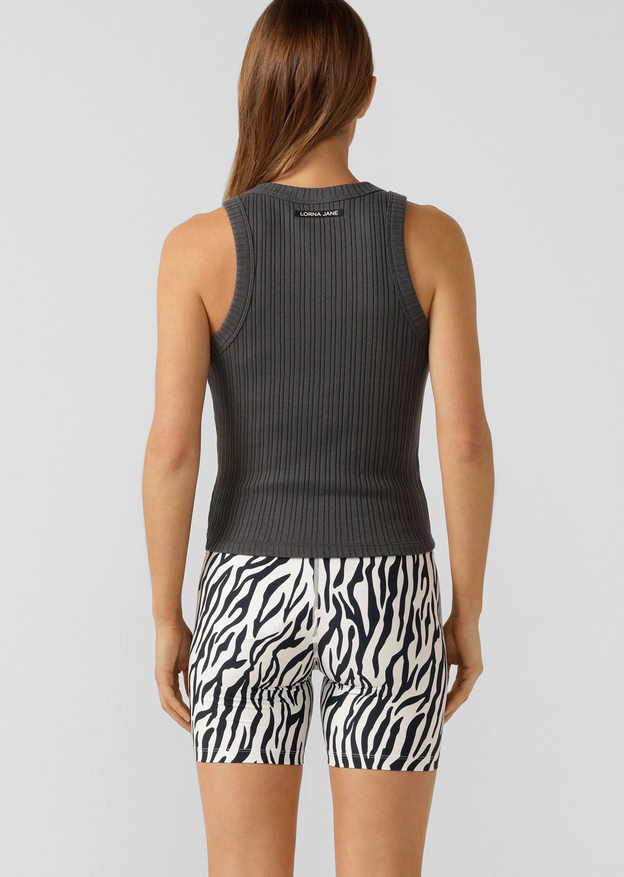 Lorna Jane Essential Wide Rib Tank - Titanium
