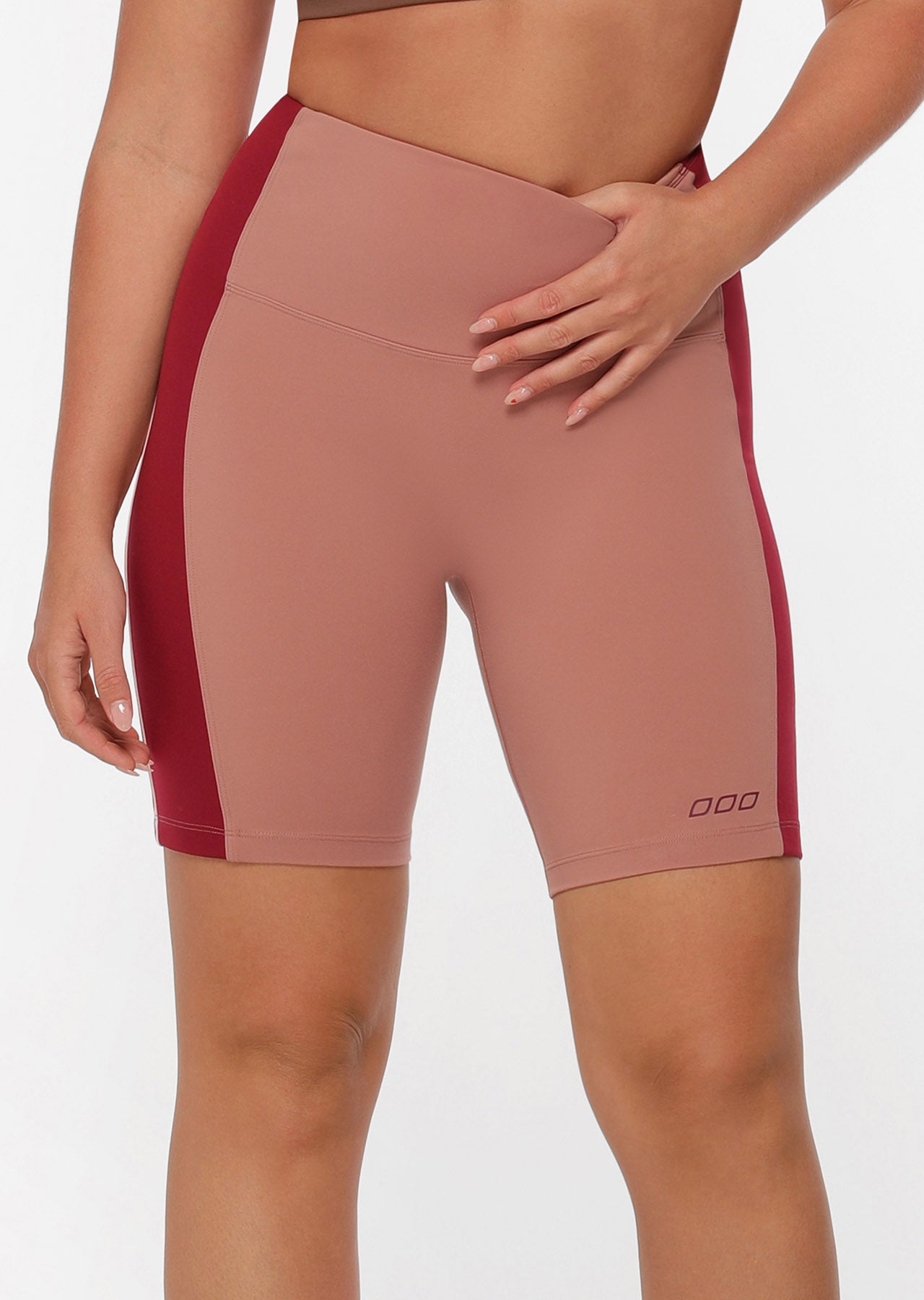 Lorna Jane No Ride Colour Block Bike Shorts - Chestnut