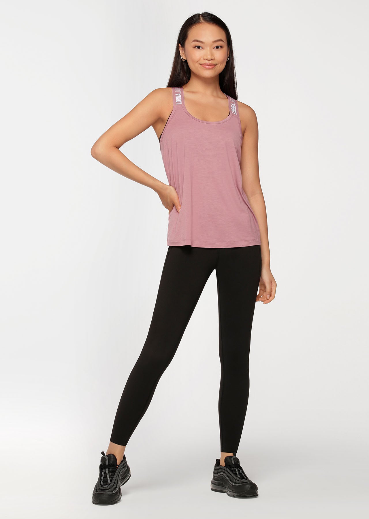 Lorna Jane Accelerate Active Tank - Pale Mauve