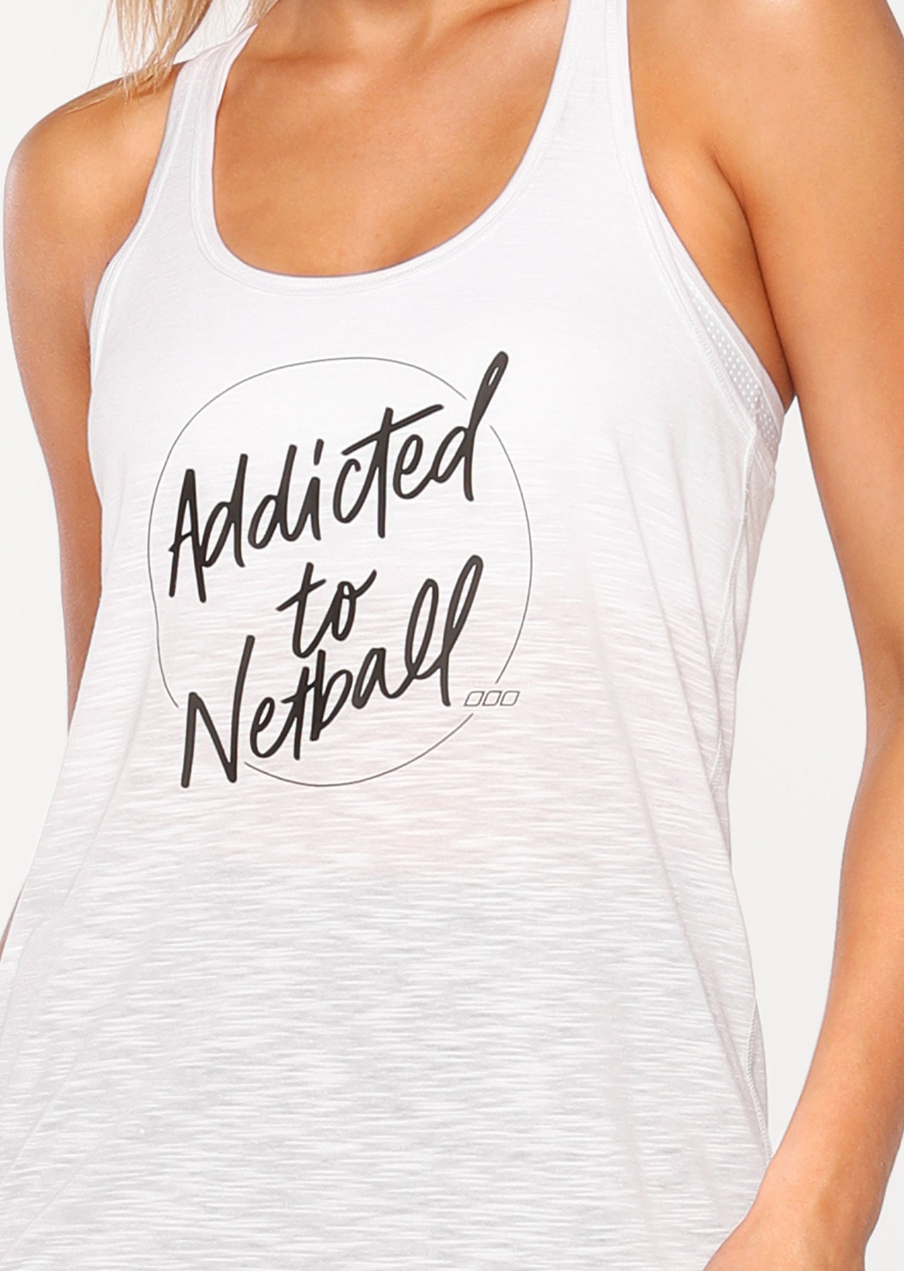 Lorna Jane Addicted To Netball Tank - White