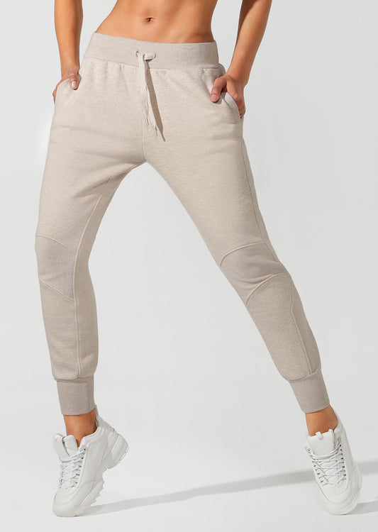 Lorna Jane Always Cosy Track Pants - Off White Marl