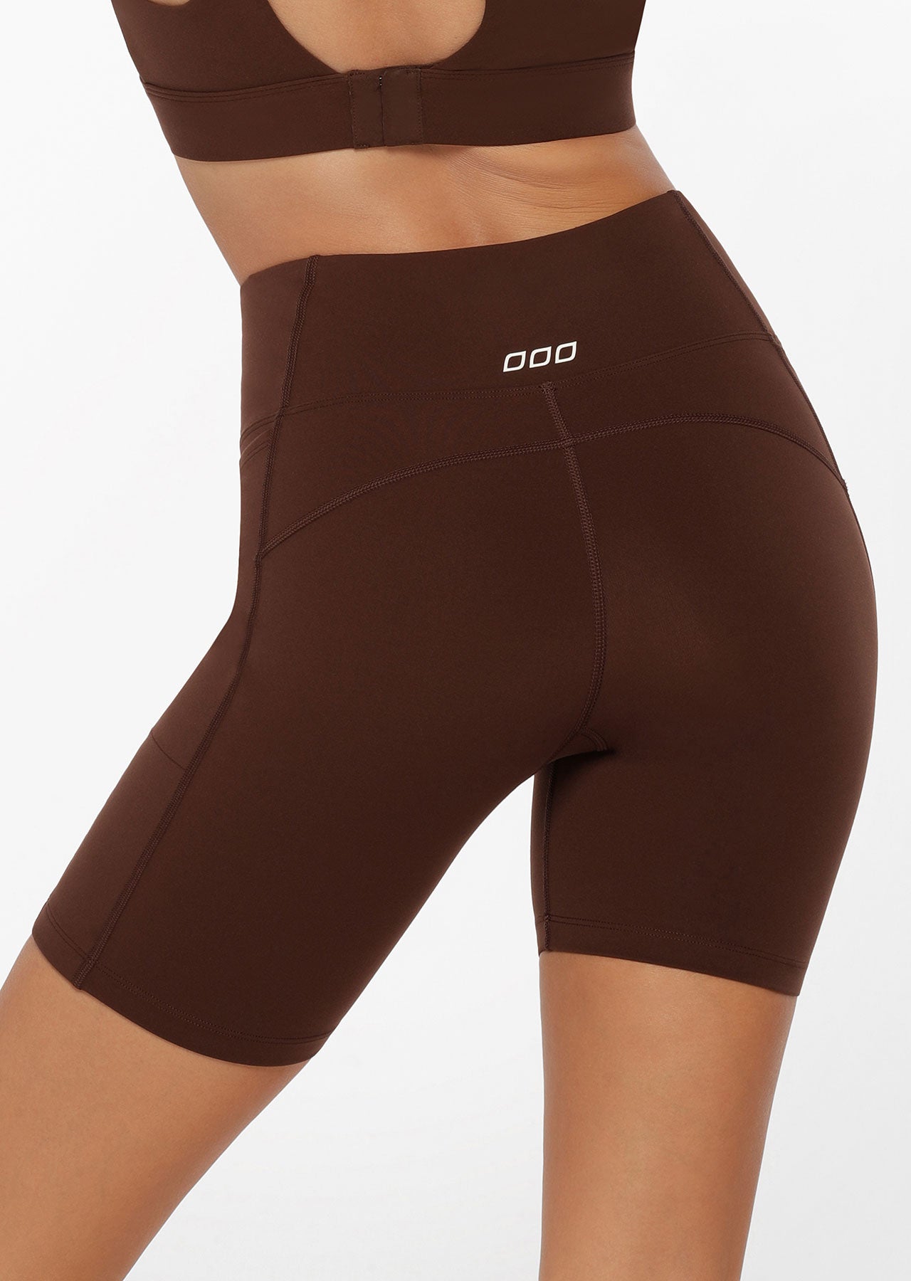 Lorna Jane Amy Phone Pocket Tech Bike Shorts - Espresso