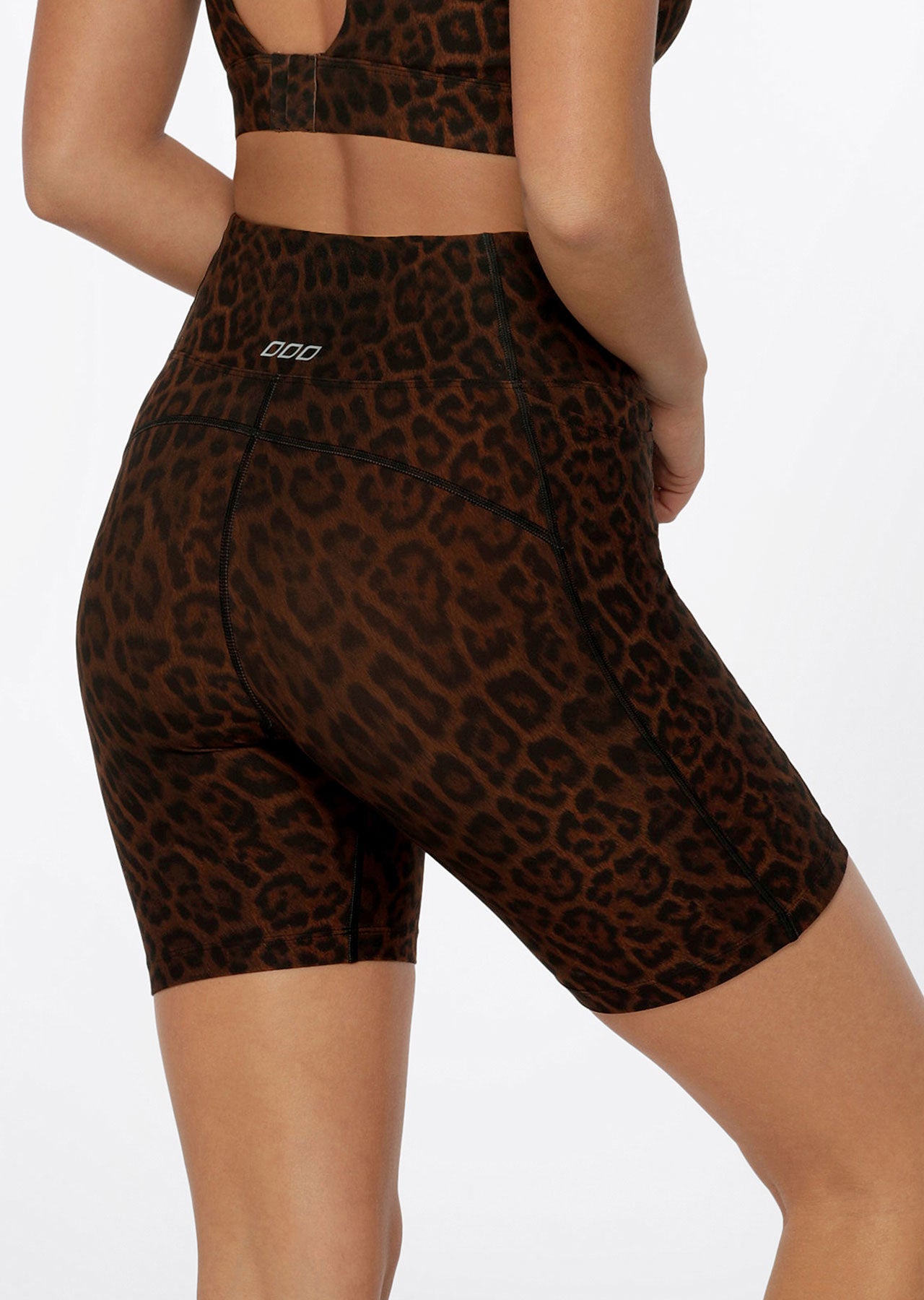Lorna Jane Amy Phone Pocket Tech Bike Shorts - Cheetah Print