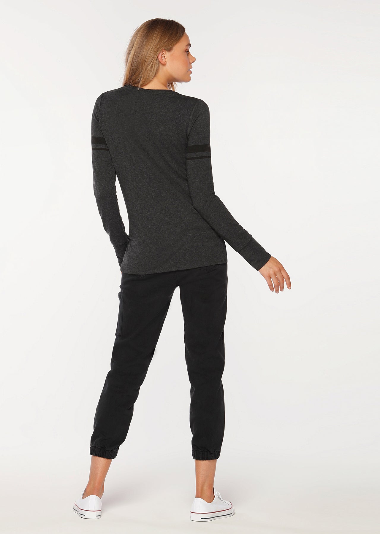 Lorna Jane Classic L/Slv Active Top - Black Marl