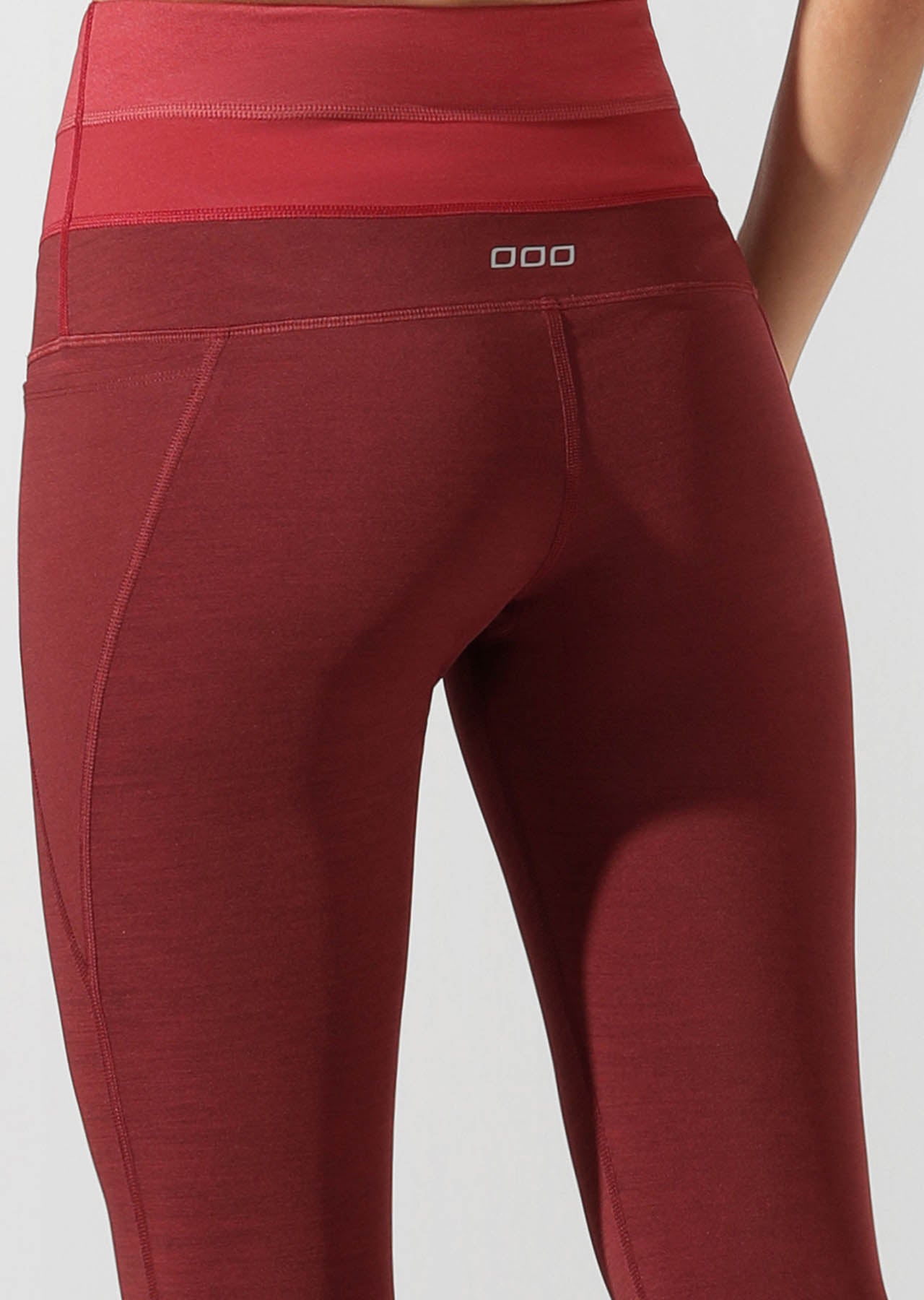 Lorna Jane Energise Core Ankle Biter Tight - Dark Red Marl