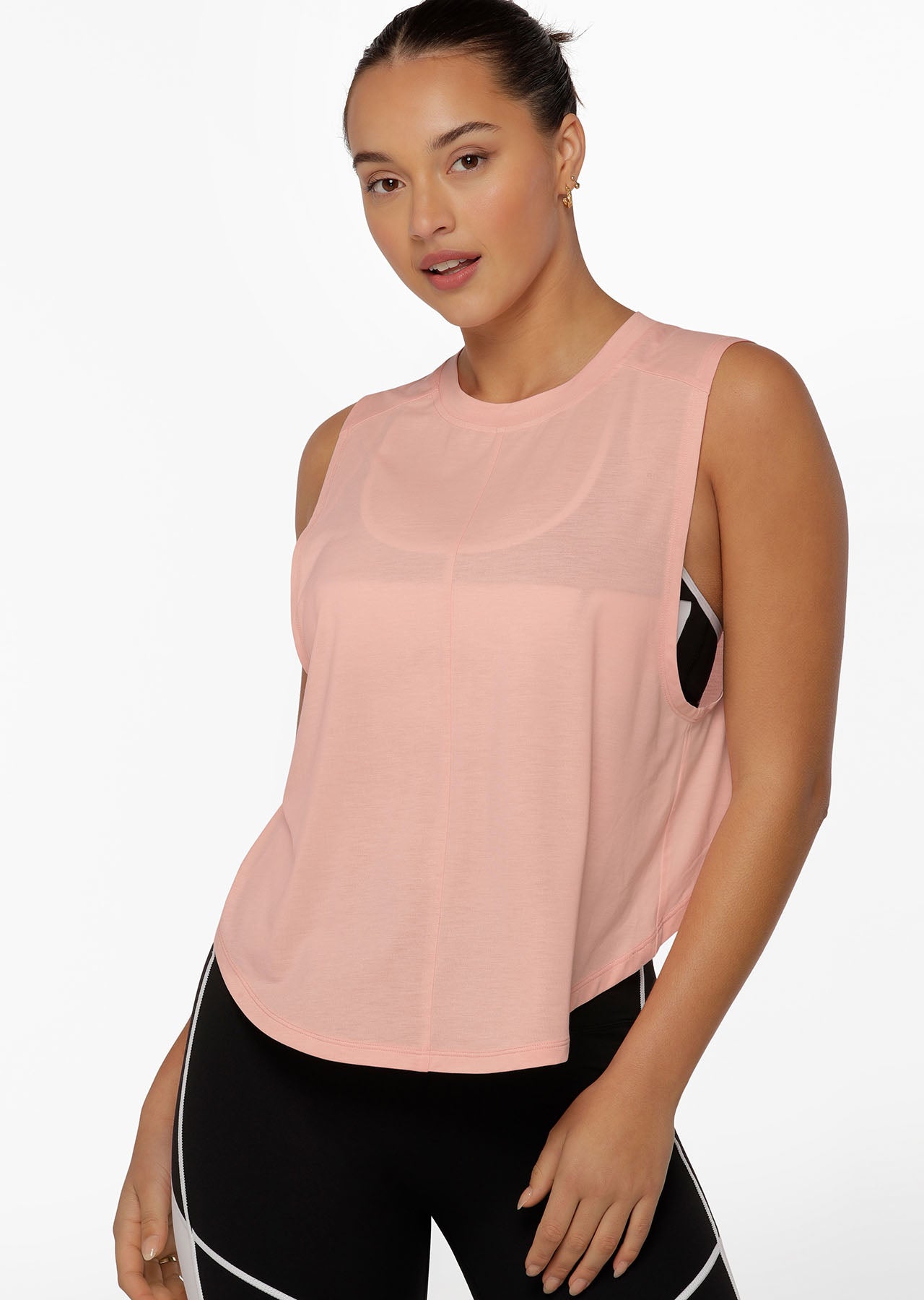 Lorna Jane Energize Cropped Active Tank - Shell Pink