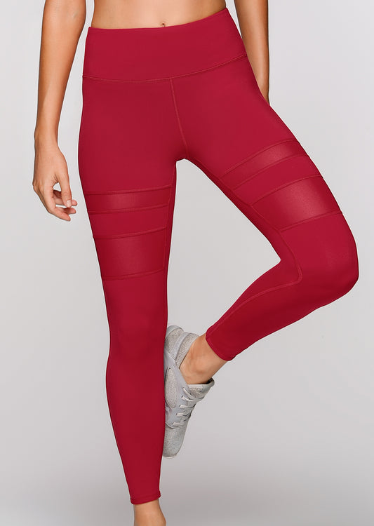 Lorna Jane Fadia Core F/L Tight - Deep Red