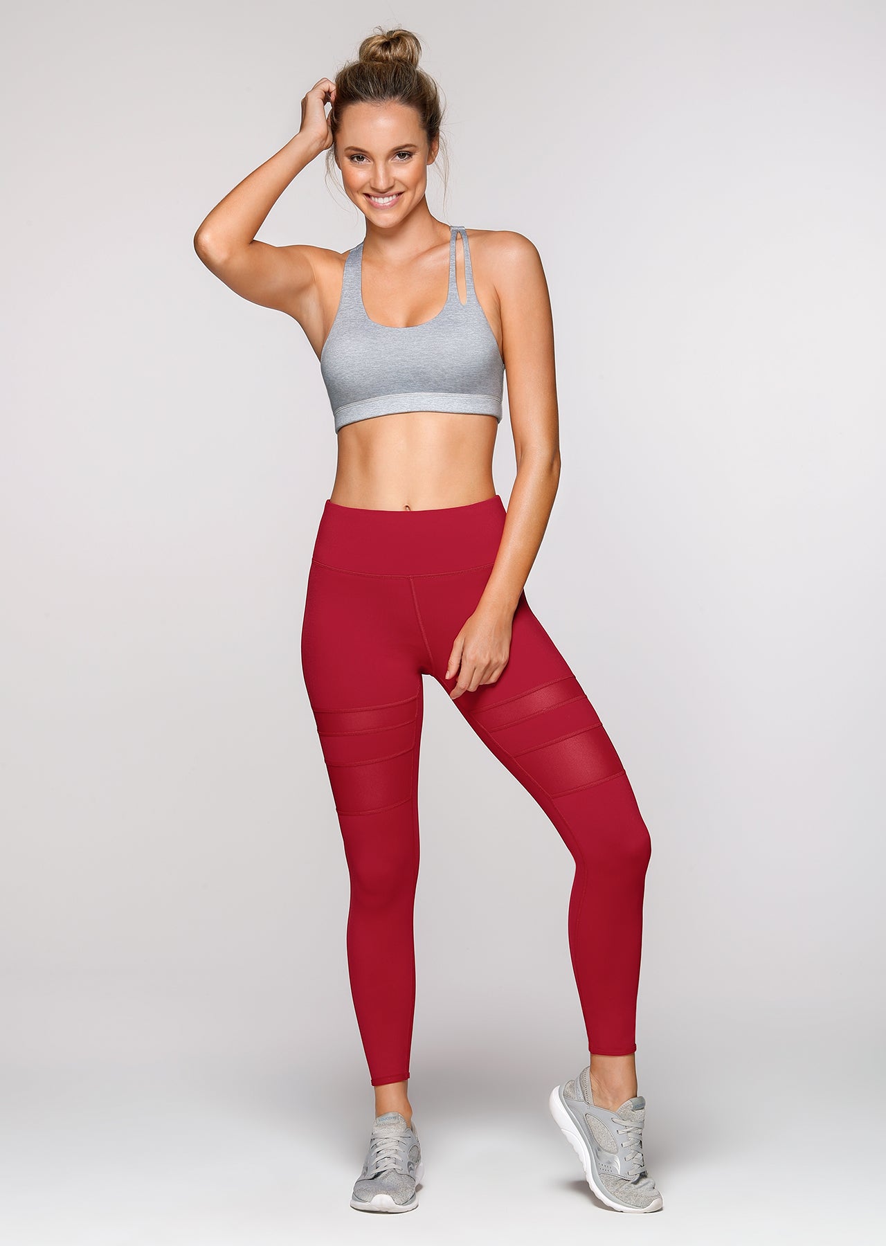 Lorna Jane Fadia Core F/L Tight - Deep Red