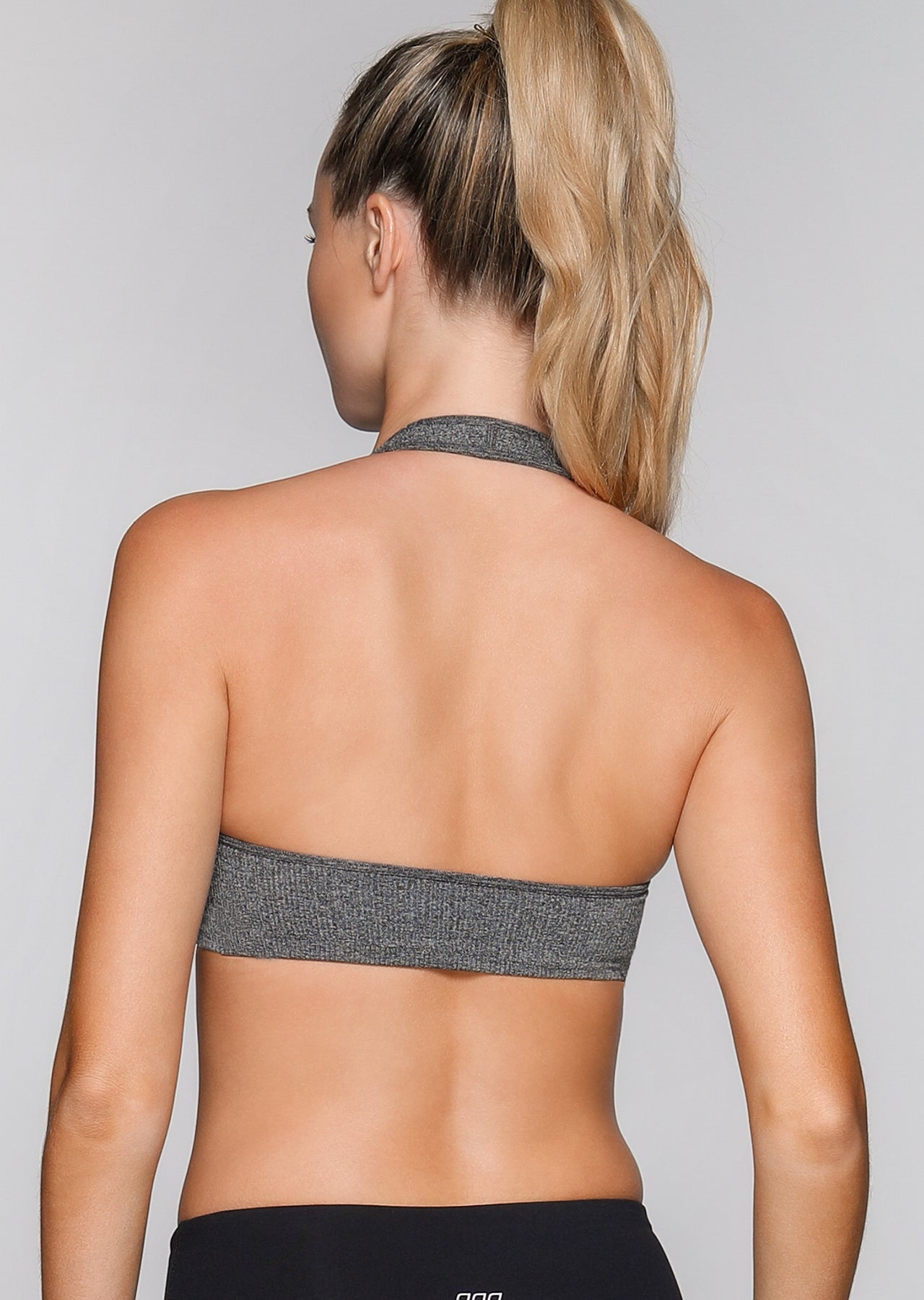 Lorna Jane Flow Seamless Yoga Bra - Char Marl