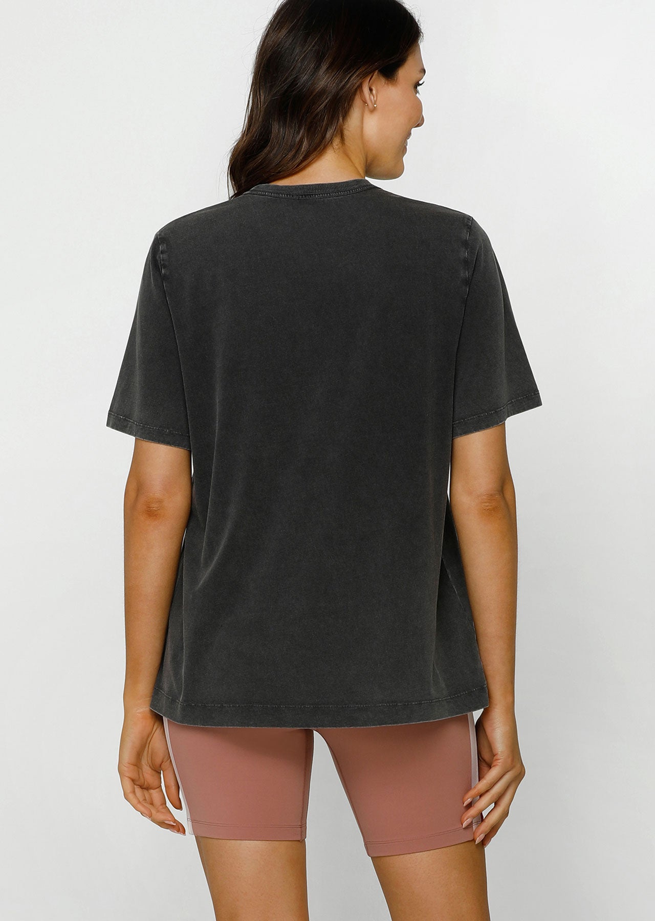Lorna Jane Grunge Snake Oversized Tee - Washed Black