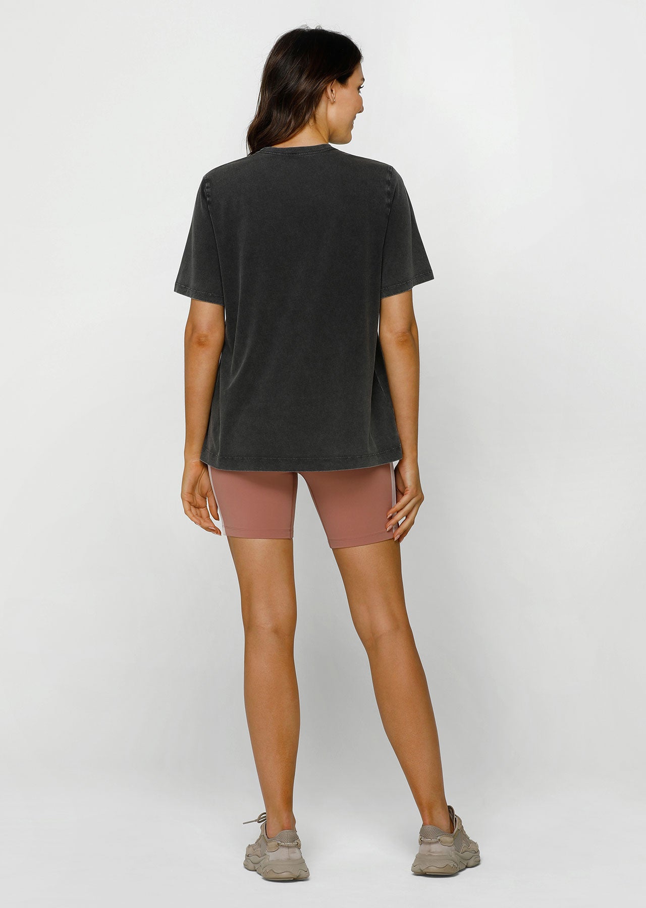 Lorna Jane Grunge Snake Oversized Tee - Washed Black
