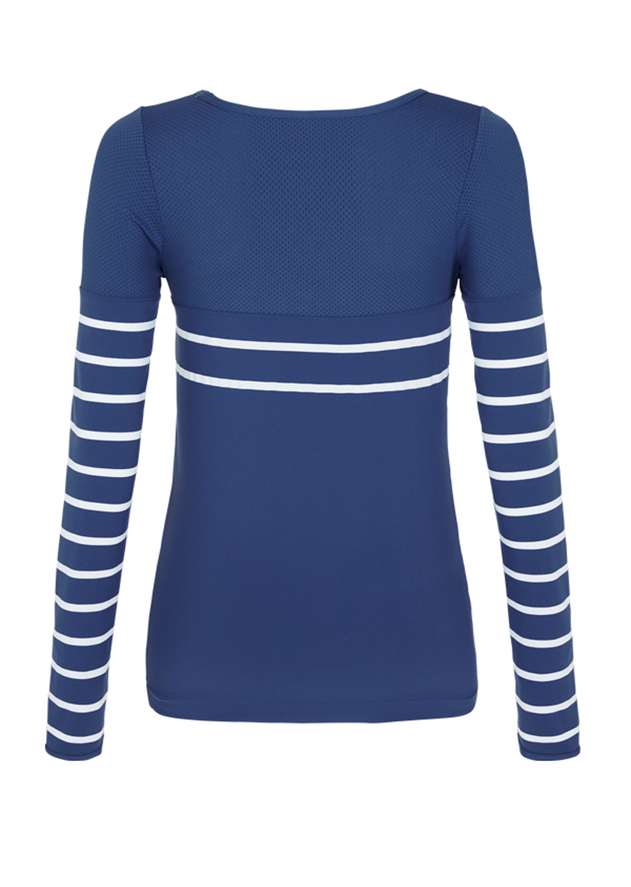 Lorna Jane Hampton L/Slv Excel Top - Indigo/White
