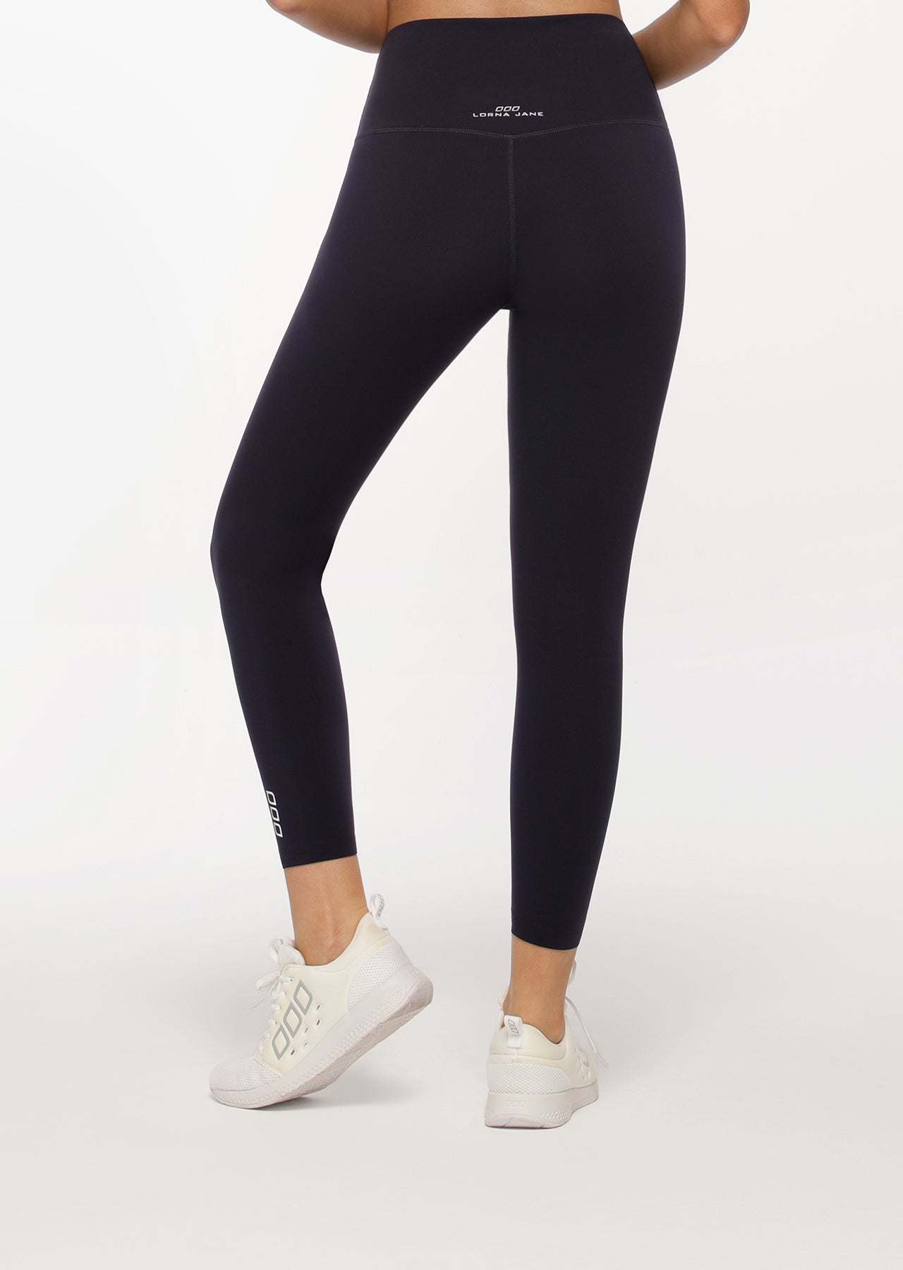 Lorna Jane Hi-Fold Lotus Ankle Biter Leggings - French Navy