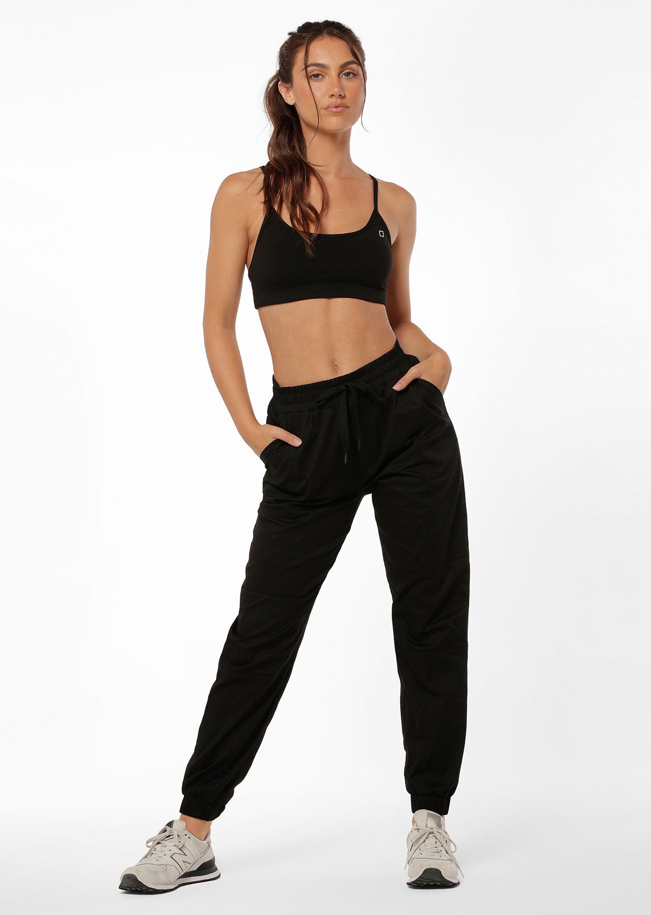 Lorna Jane High Waisted Flashy Full Length Pants - Black