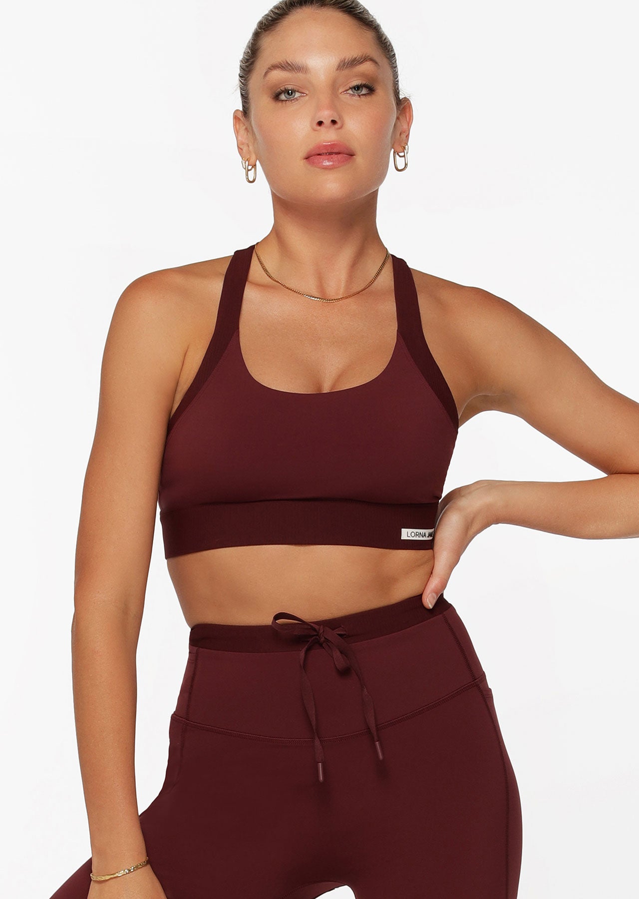 Lorna Jane Keep Up Sports Bra - Maroon