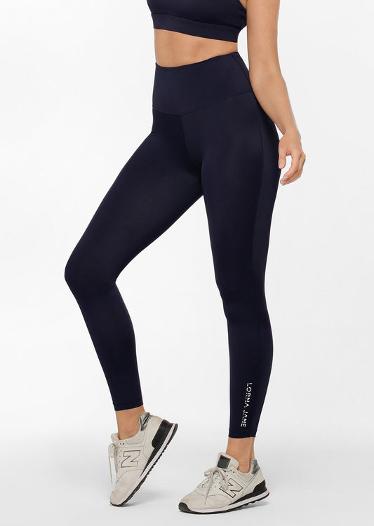 Lorna Jane Lotus No Chafe Cool Touch Ankle Biter Leggings - French Navy