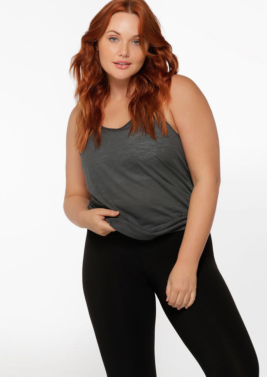 Lorna Jane Slouchy Gym Tank - Titanium
