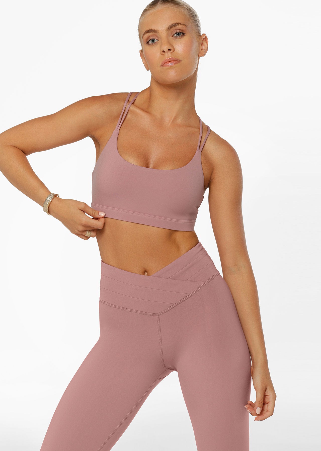 Lorna Jane Meditate Recycled Sports Bra - Wild Rose