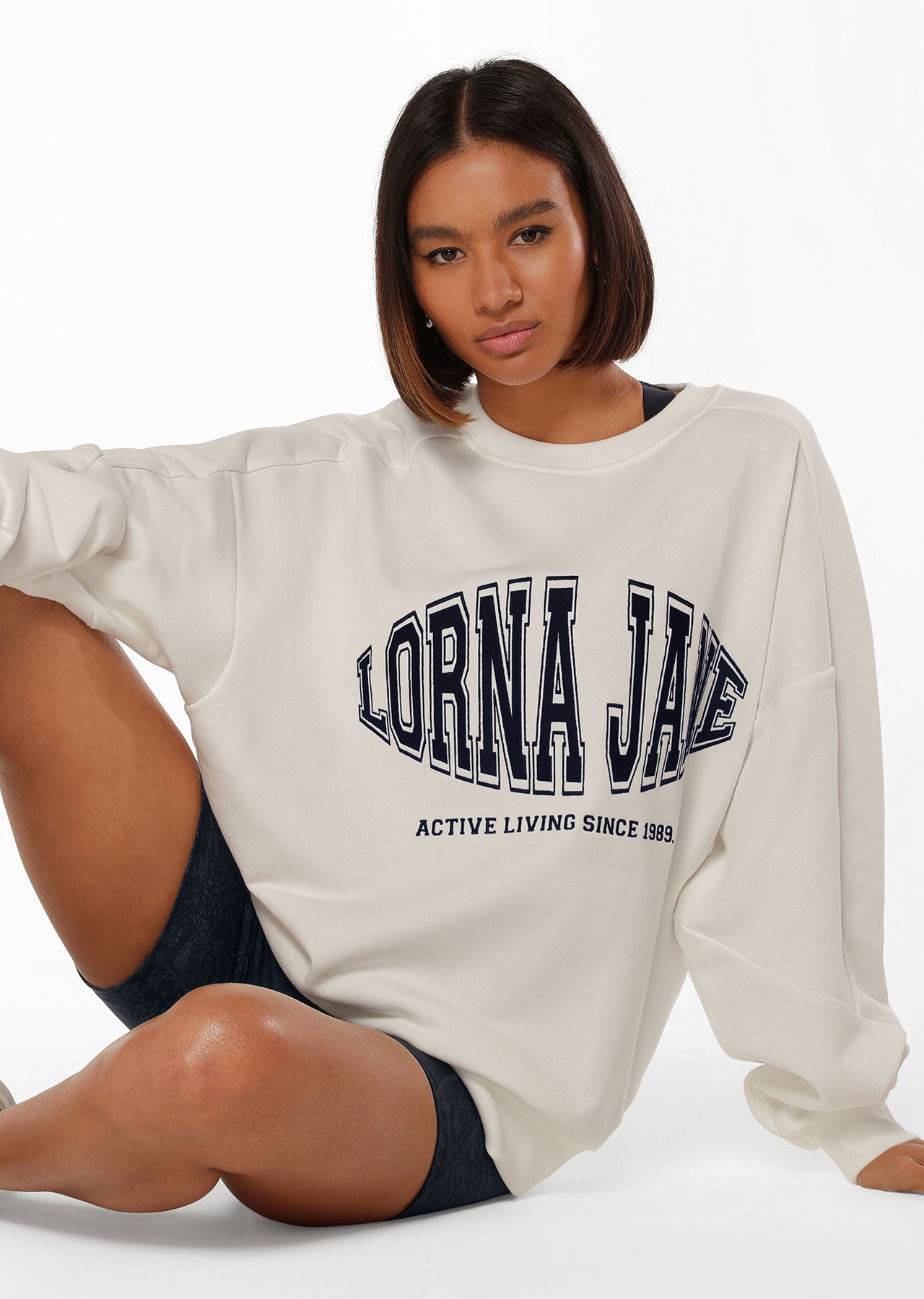 Lorna Jane Sports League Oversized Sweat - Porcelain
