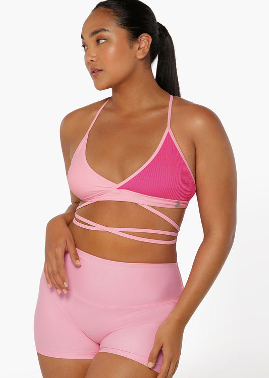 Lorna Jane Cali Contrast Swim Bra - Hot Fuchsia