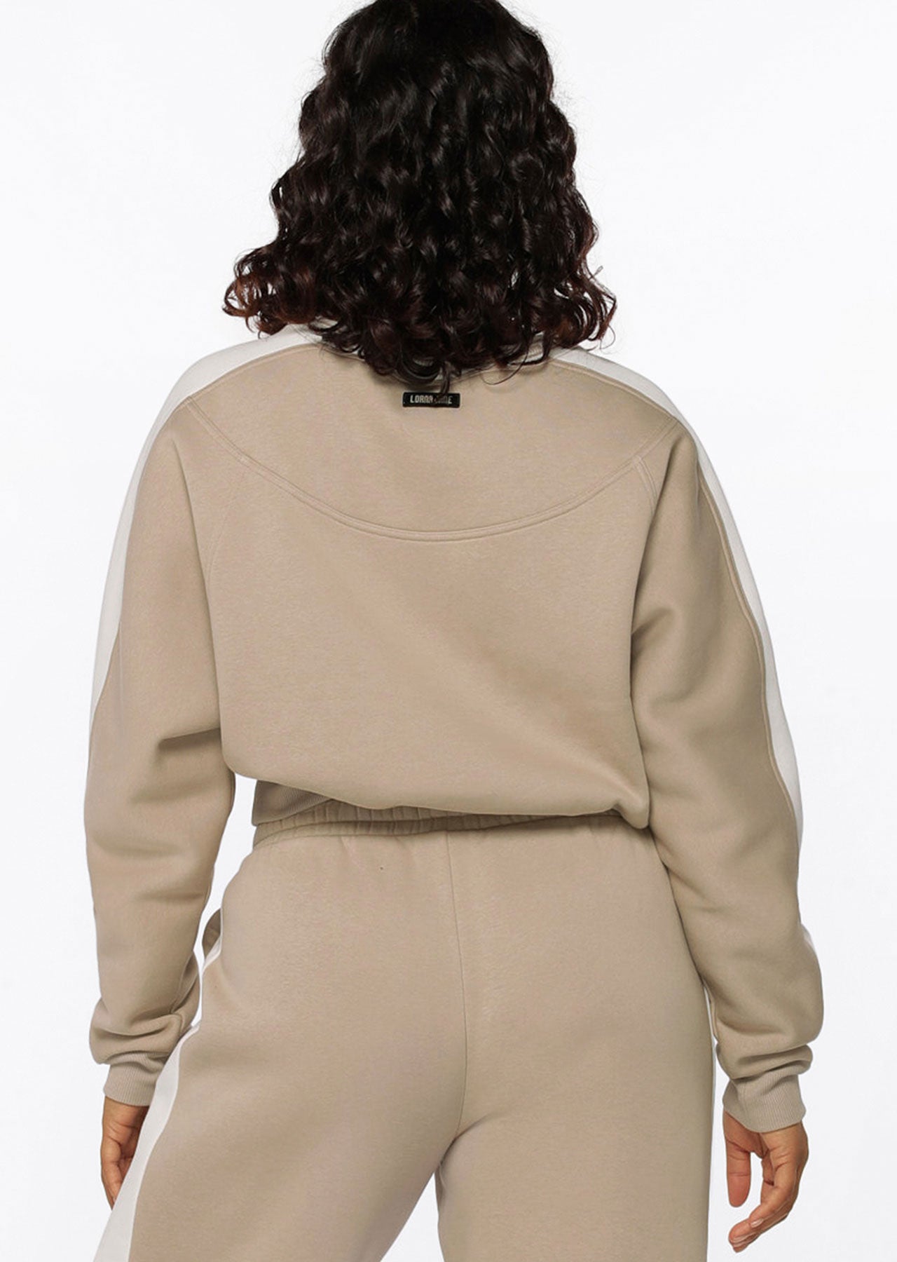 Lorna Jane Serene Fleece Crop Jumper - Off-White