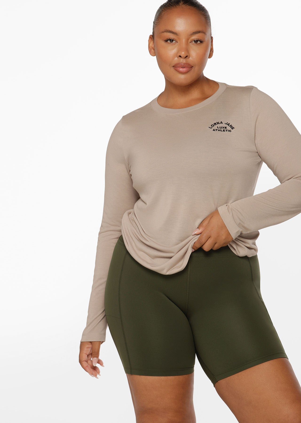 Lorna Jane Lotus Long Sleeve Top - Off White