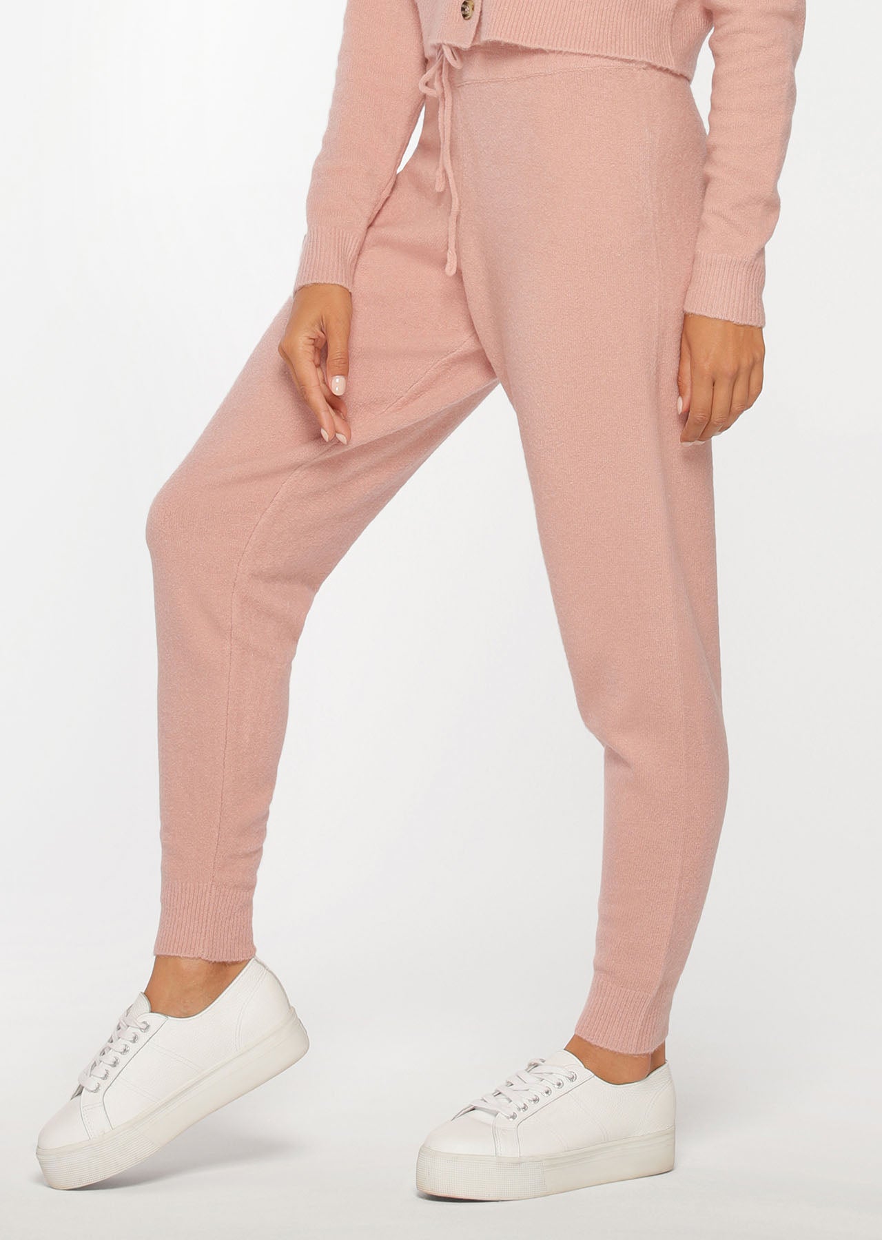 Lorna Jane Lifestyle Knit Track Pants - Antique Rose