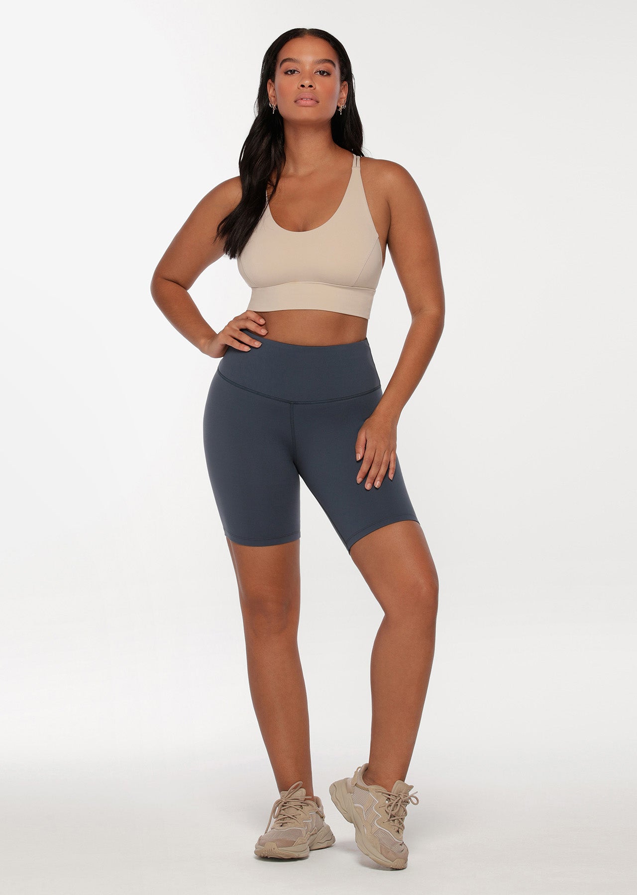 Lorna Jane LJ Long Line Sports Bra - Off White