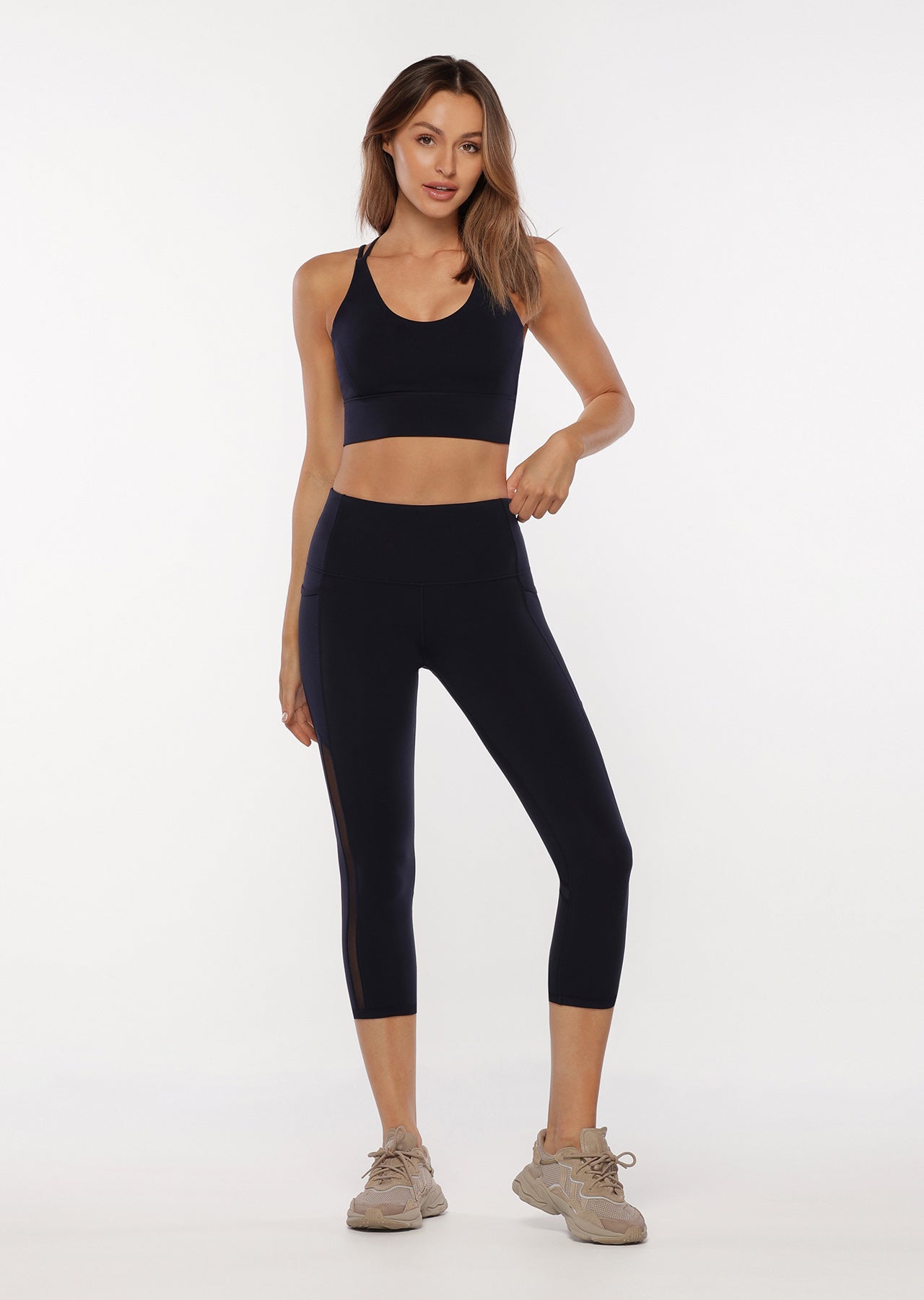 Lorna Jane LJ Long Line Sports Bra - French Navy