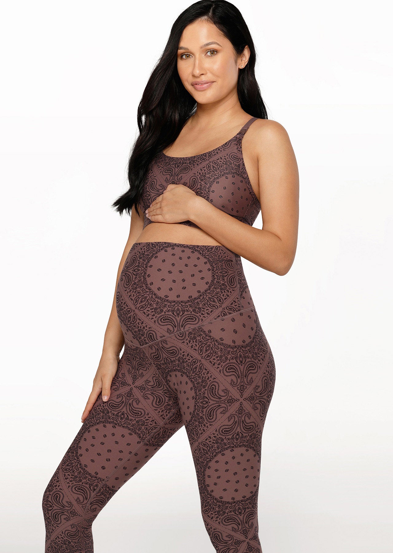 Lorna Jane LJ Maternity Full Length Leggings - Bandana Print