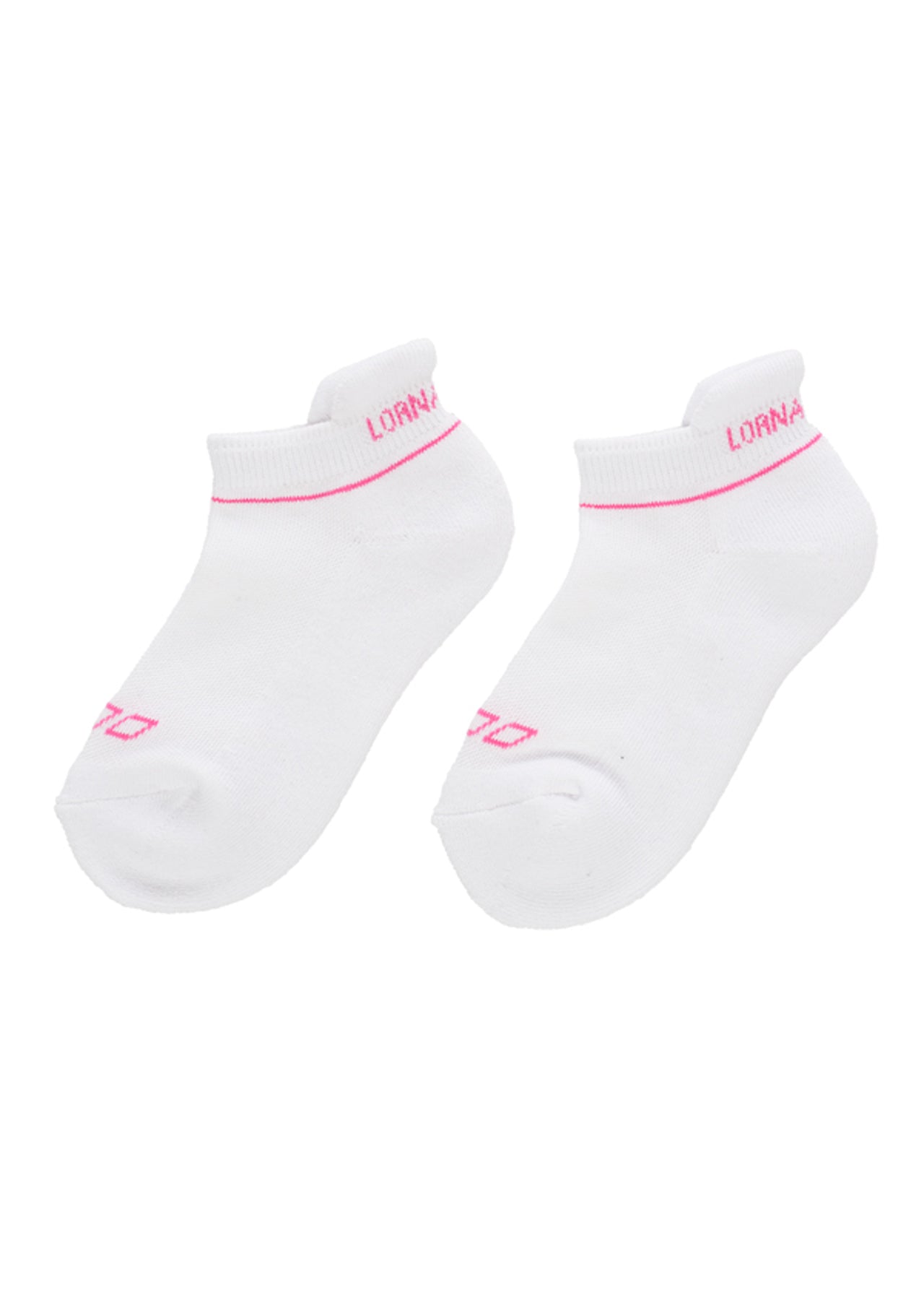 Lorna Jane LJ Running Socks - White/Funky Pink