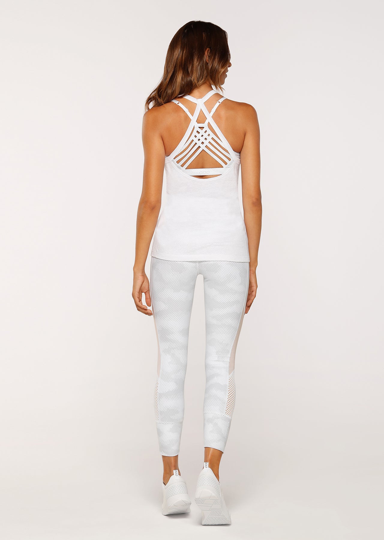 Lorna Jane Loop Back Tank - White