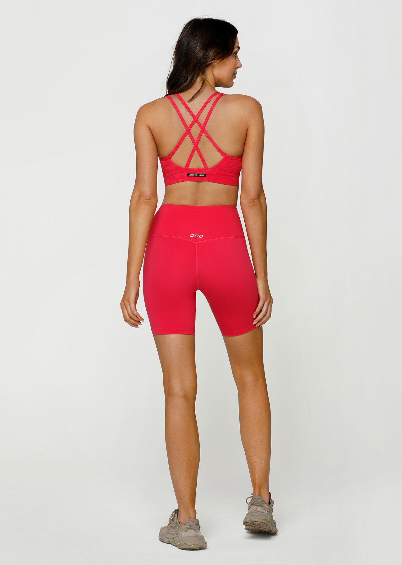 Lorna Jane Lotus 19cm Bike Shorts - Neon Raspberry