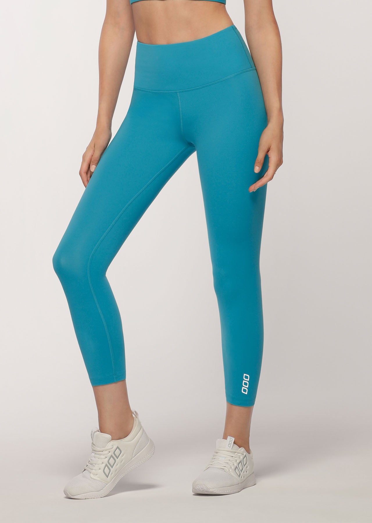 Lorna Jane Lotus Ankle Biter Leggings - Aqua Buzz