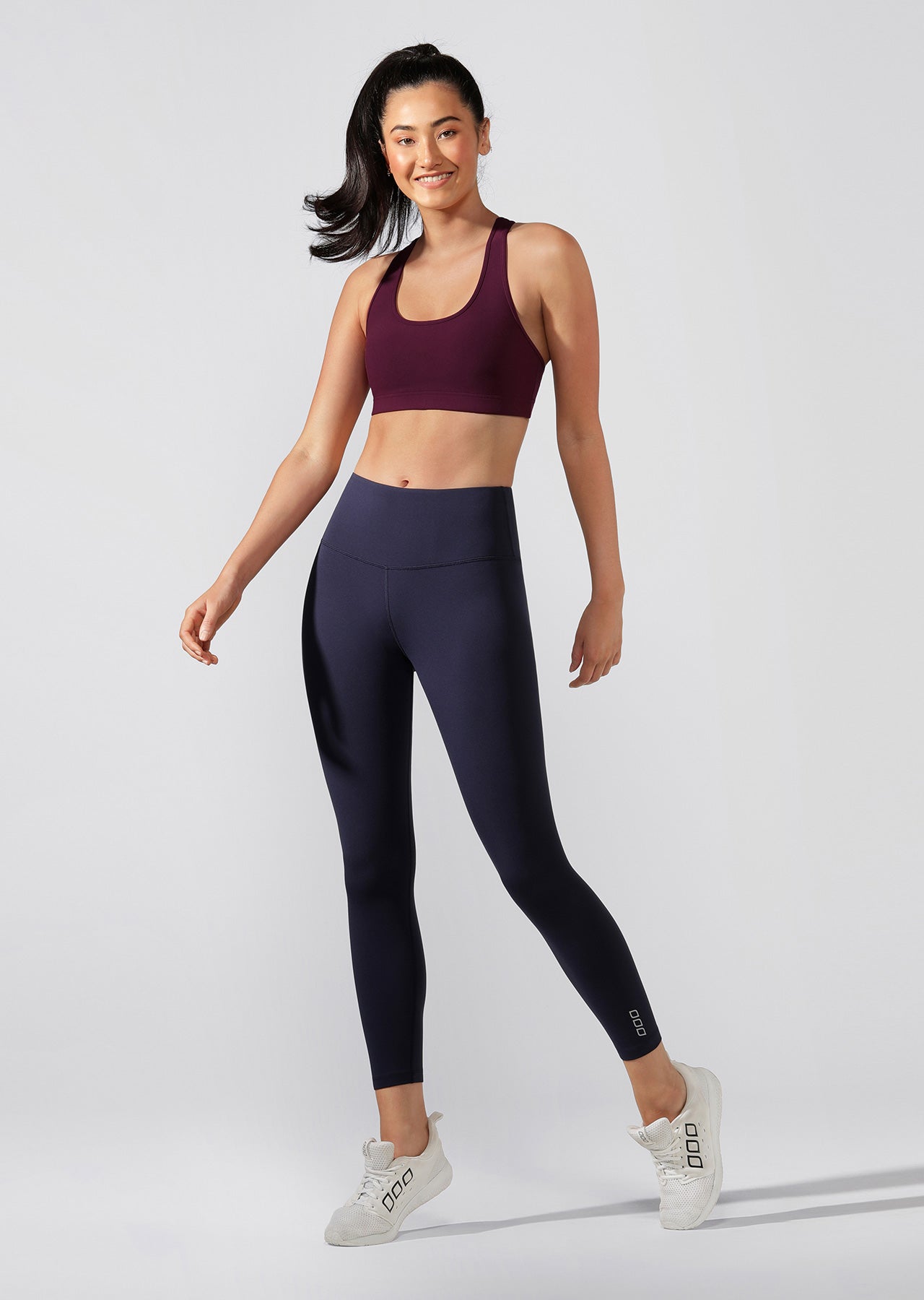 Lorna Jane Lotus Ankle Biter Leggings - French Navy