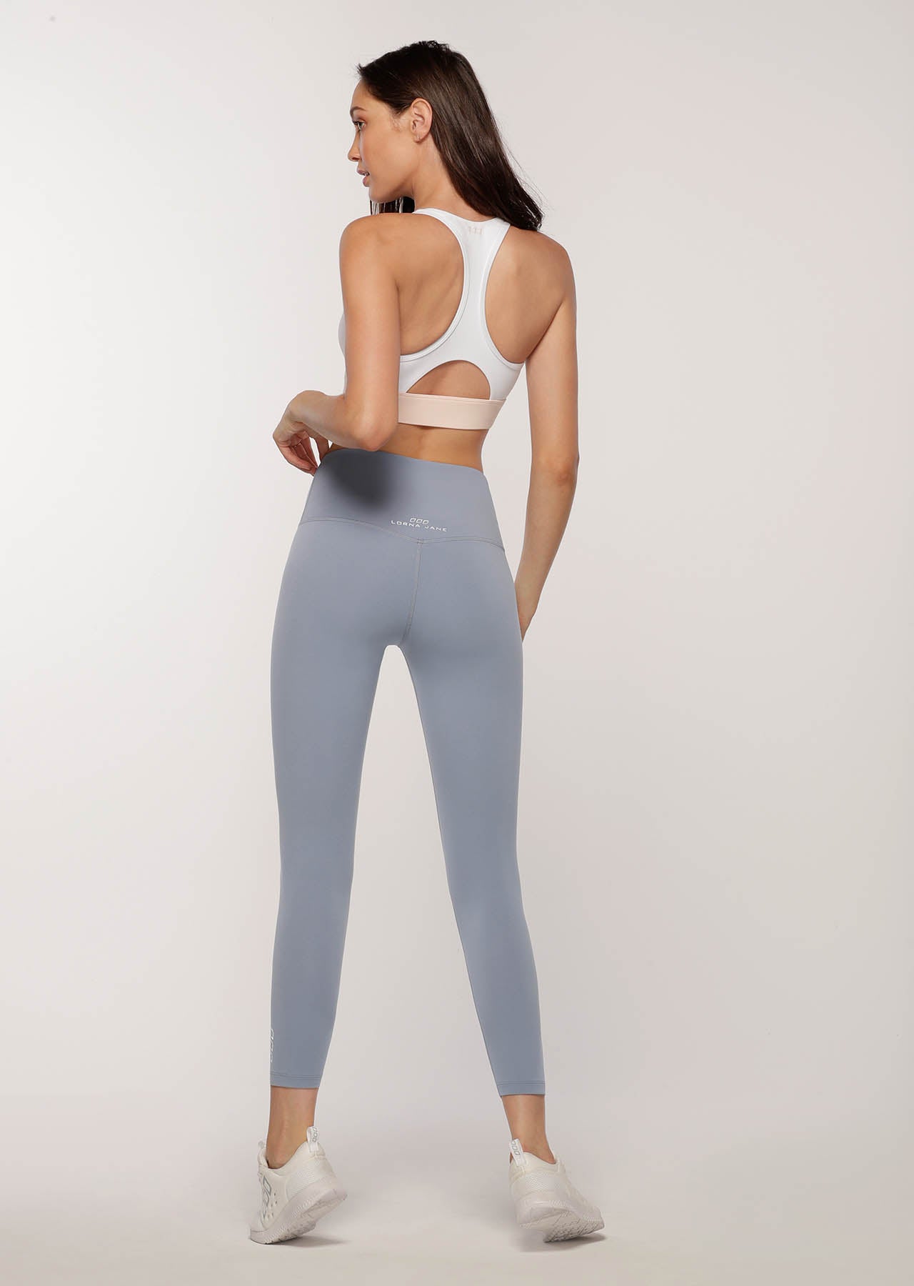 Lorna Jane Lotus Ankle Biter Leggings - Gravity Grey