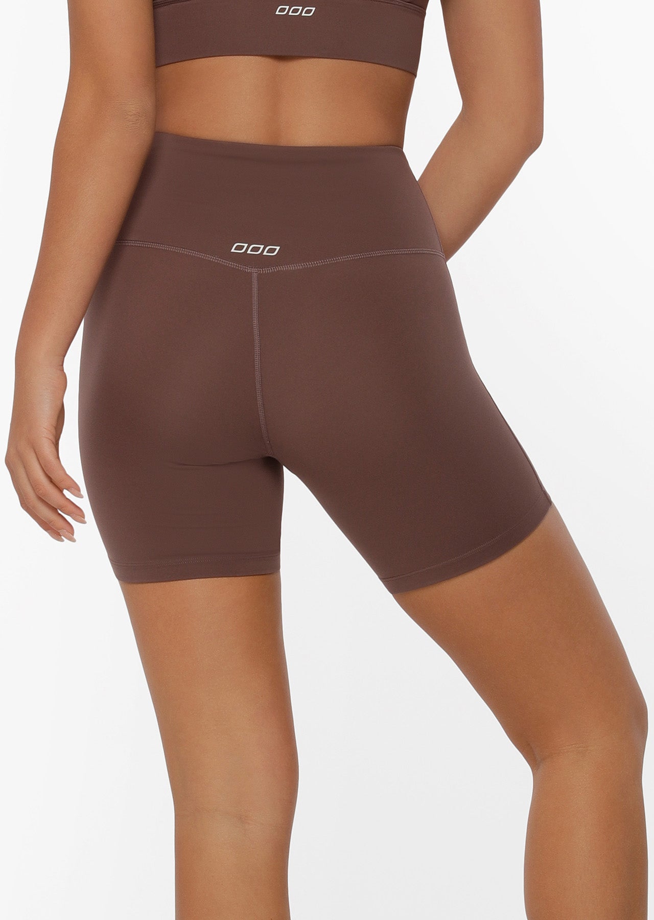 Lorna Jane Lotus No Chafe 16cm Bike Shorts - Stone