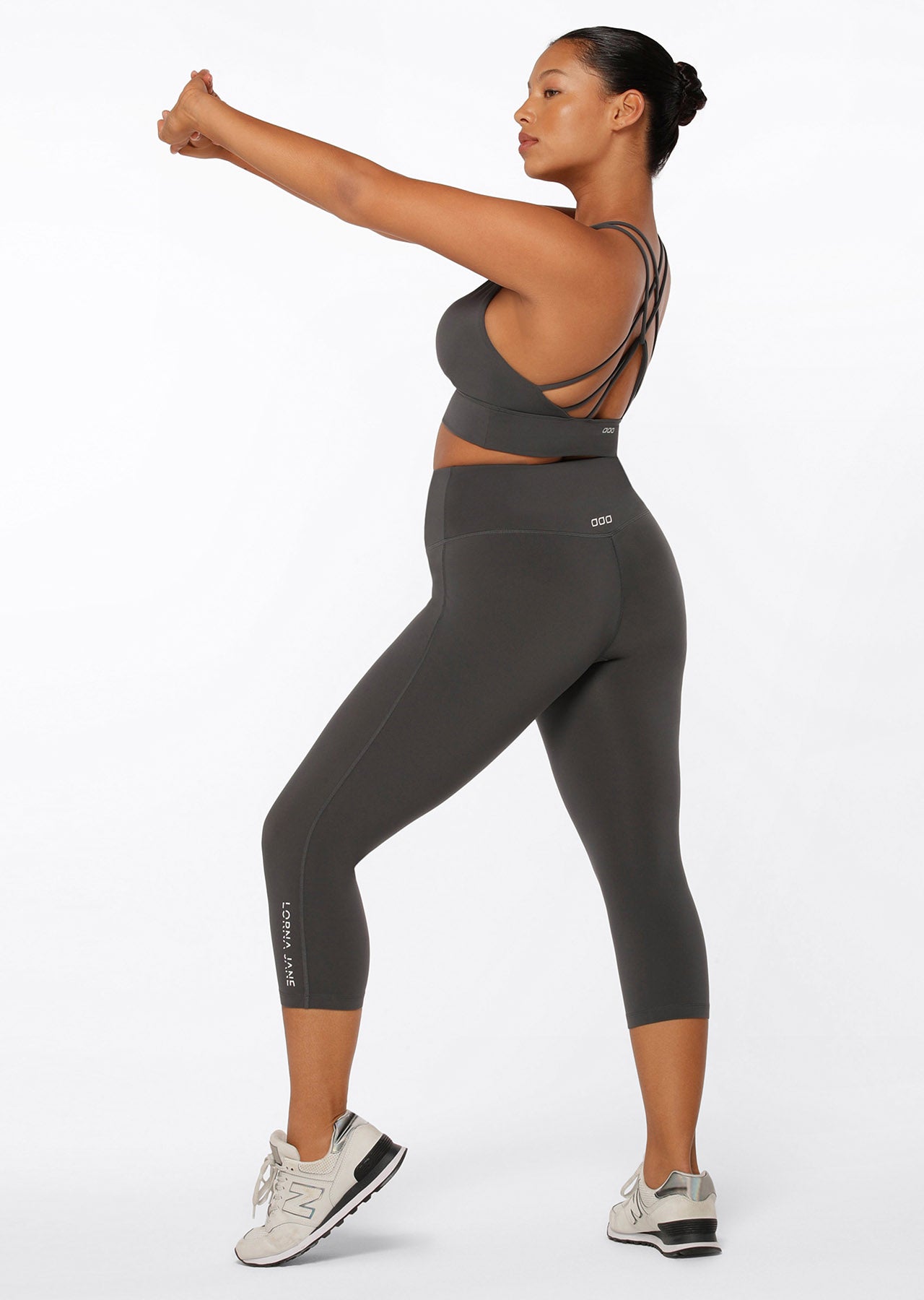 Lorna Jane Lotus No Chafe 7/8 Leggings - Titanium